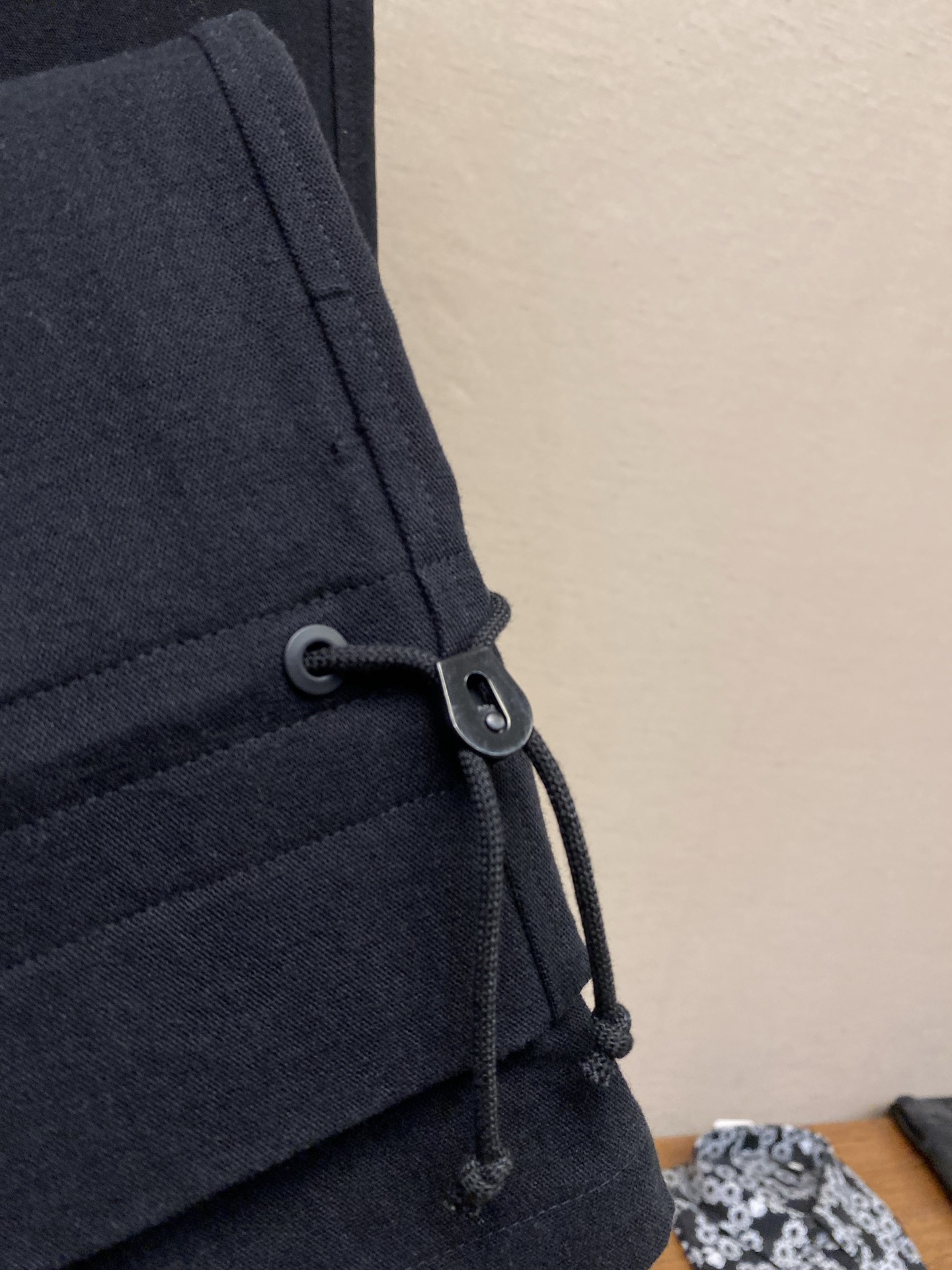 🌟🌟 Maison Margiela MM6马吉拉新款重磅黑色棉麻直筒宽松休闲裤 裤脚双层拼接设计 细节