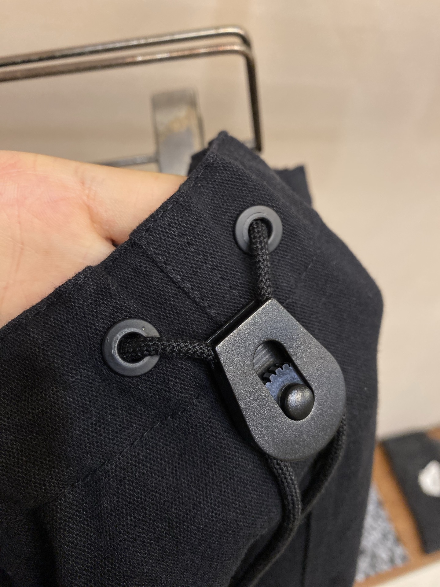 🌟🌟 Maison Margiela MM6马吉拉新款重磅黑色棉麻直筒宽松休闲裤 裤脚双层拼接设计 细节