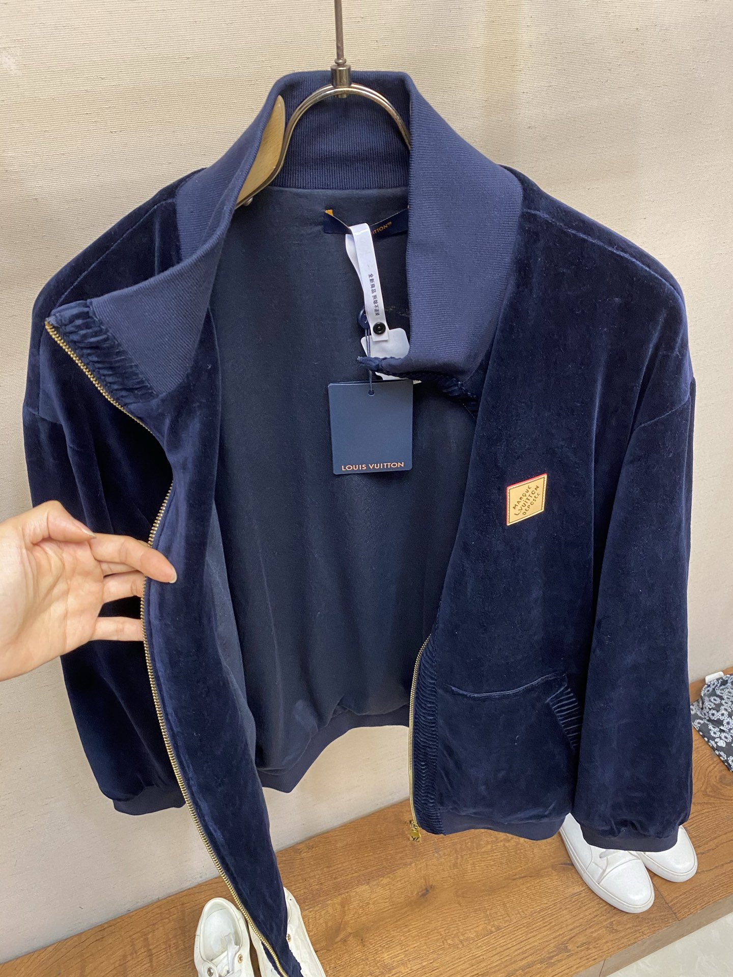 。（外套）🌟🌟1V 丝绒拉链口袋罗纹运动衫 正品20700购入开发 定染100%棉丝绒400克 定染10