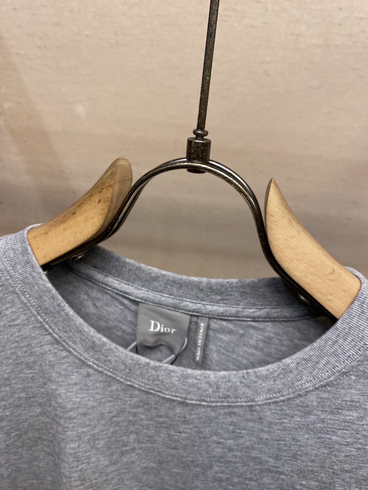 🌟🌟Dior ，棉质平纹针织圆领小马刺绣短袖T恤正品7500购入 40支双纱爽棉200克 1*1双纱罗纹