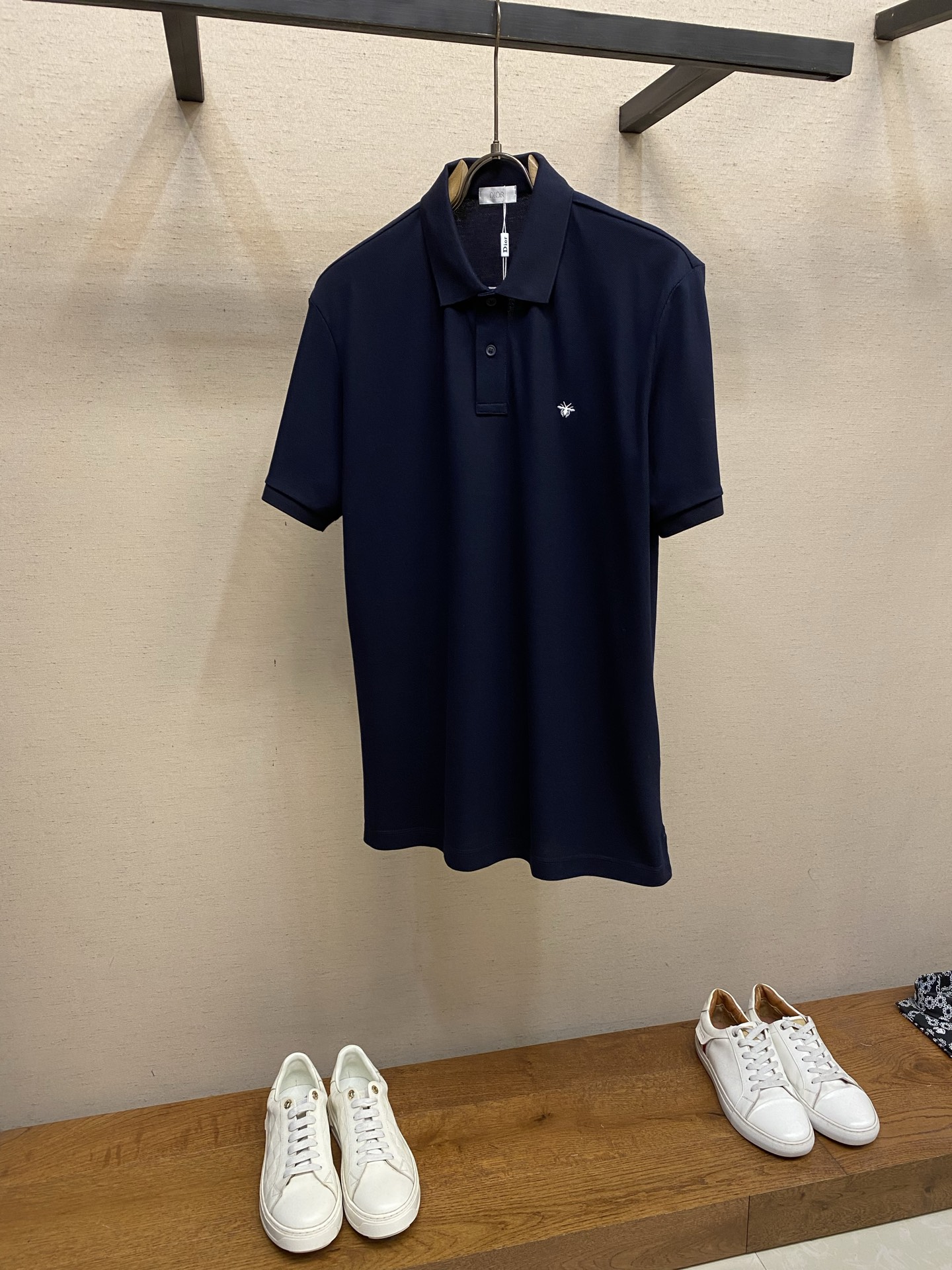 디올 클래식 꿀벌 자수 피케 코튼 폴로 티셔츠 23539 Dior T Shirt