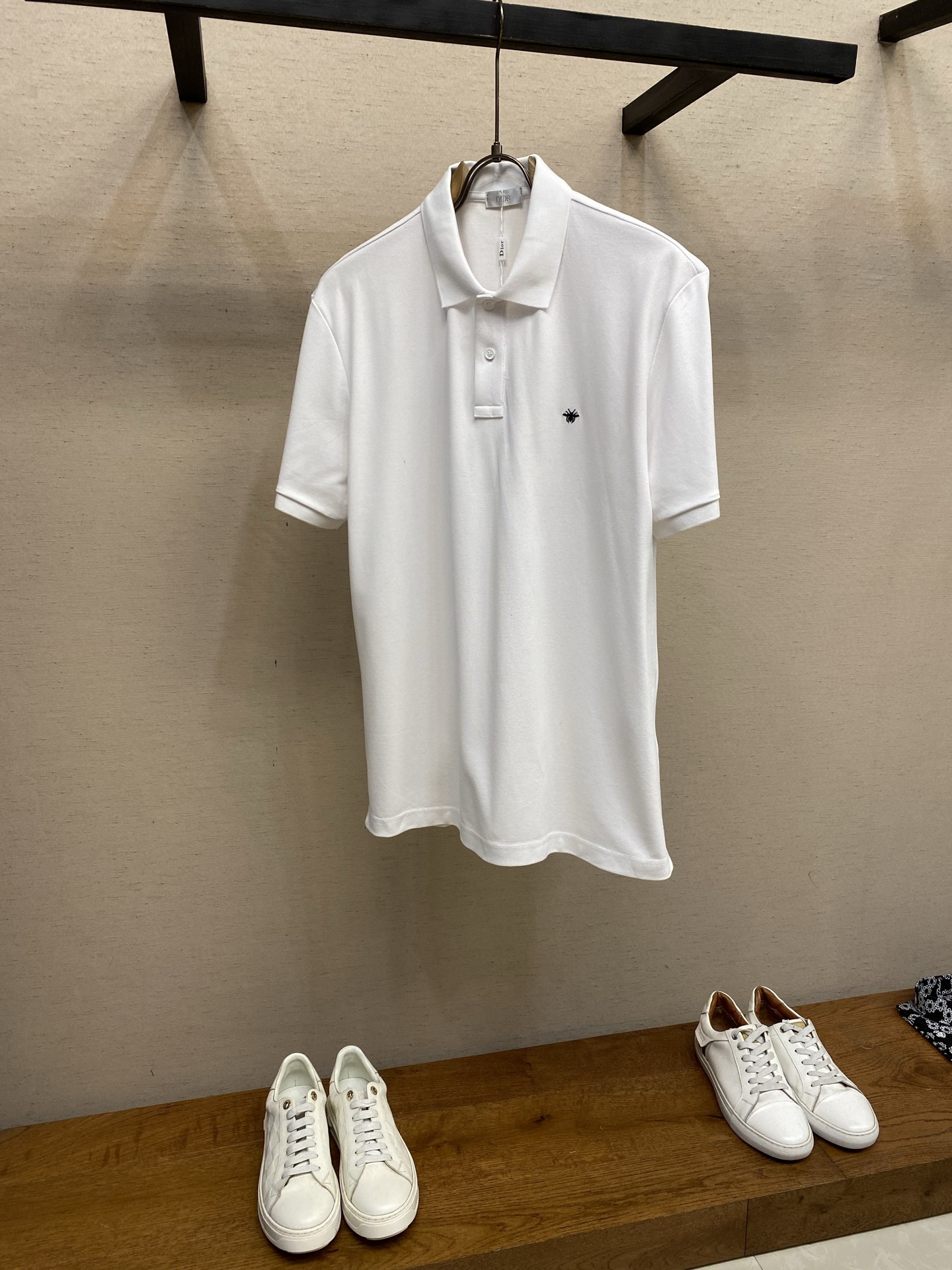 디올 클래식 꿀벌 자수 피케 코튼 폴로 티셔츠 23538 Dior T Shirt