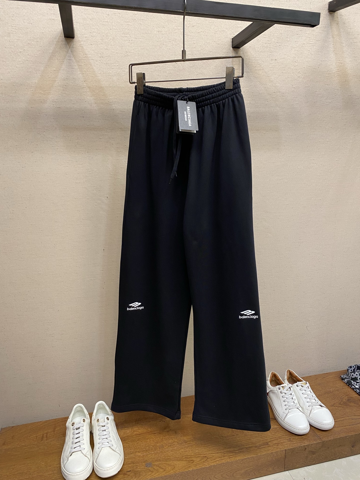🌟🌟Balenciaga ，字母刺绣松紧腰休闲裤 正品5443购入开发 100%巴黎棉380克 100%