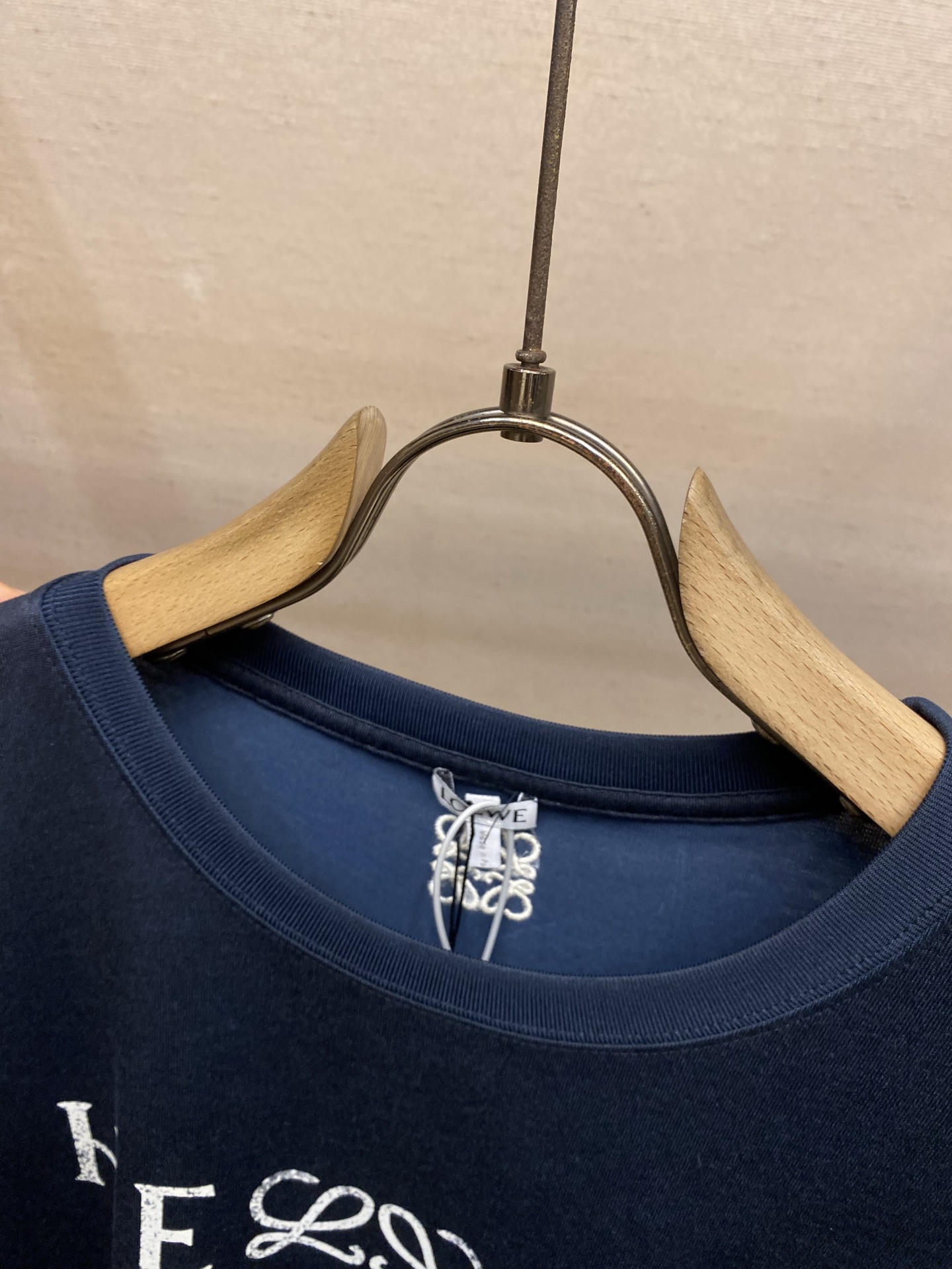 🌟🌟Loewe ，棉质混纺字母印花短袖T恤 正品4800购入开发 定制230克丝盖棉平纹面料 32支双纱