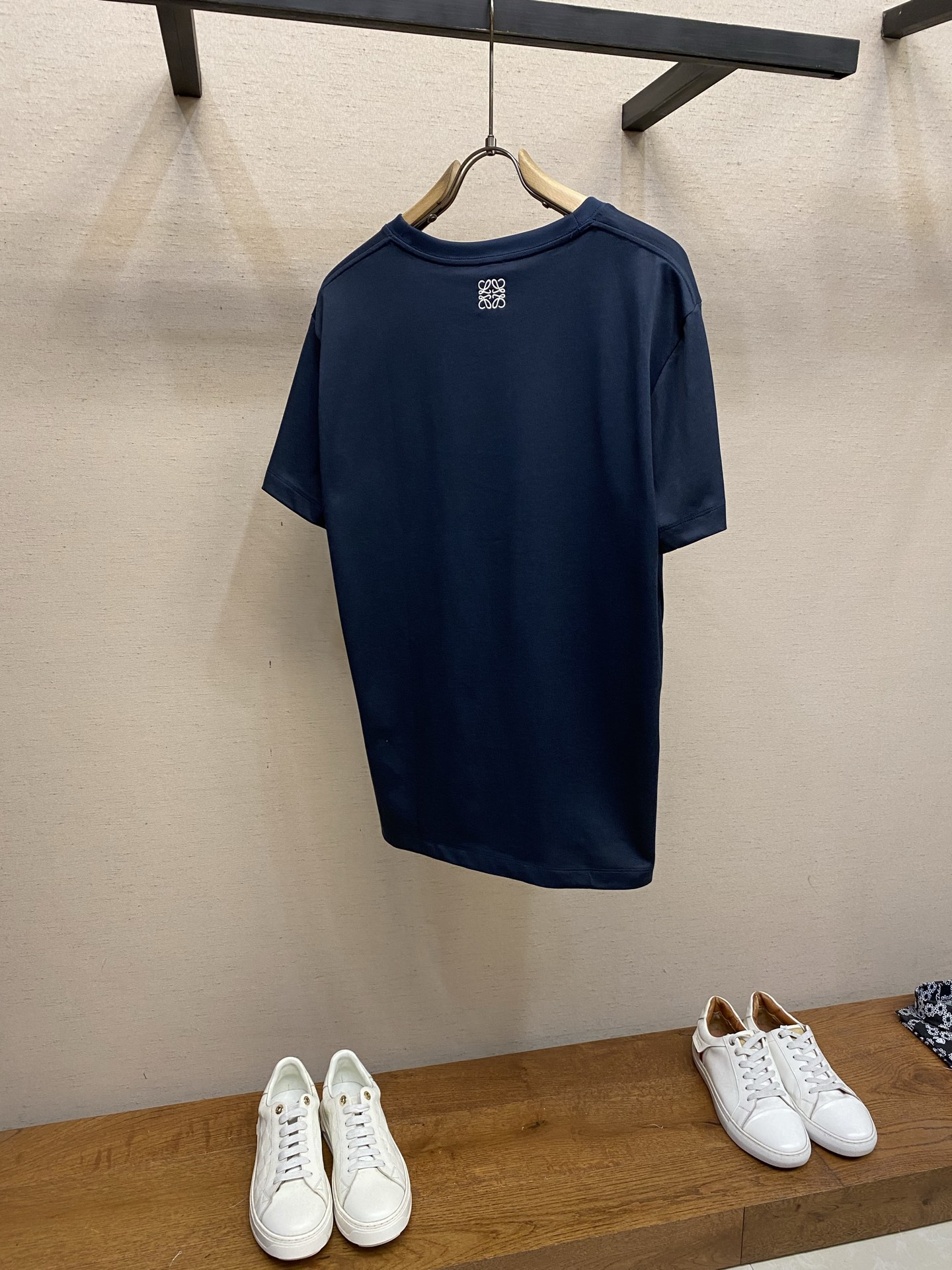 🌟🌟Loewe ，棉质混纺字母印花短袖T恤 正品4800购入开发 定制230克丝盖棉平纹面料 32支双纱