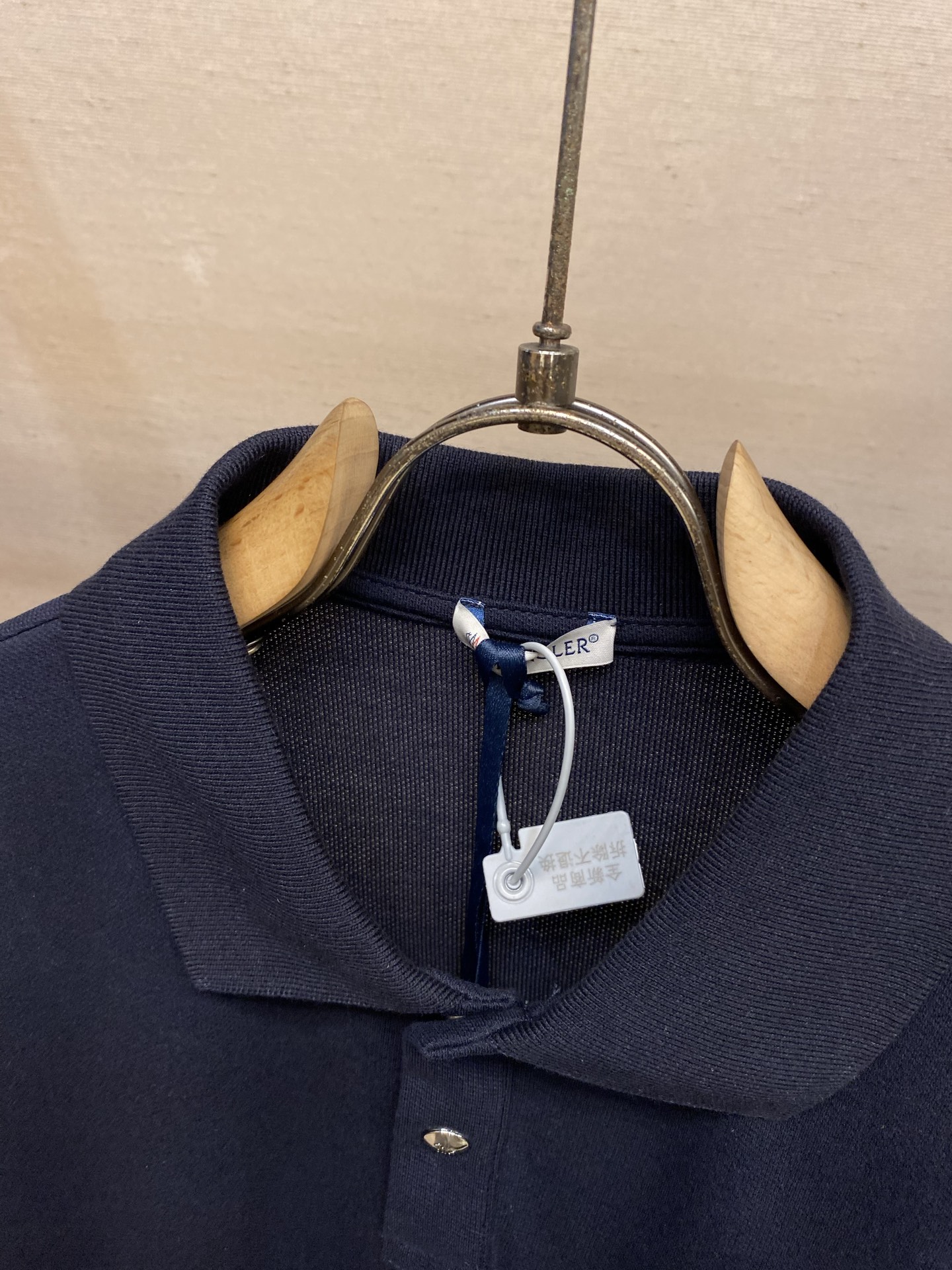 🌟🌟Moncler ，标识贴片棉质珠地POLO衫 正品3950购入开发 40支100%精梳棉珠地面料22