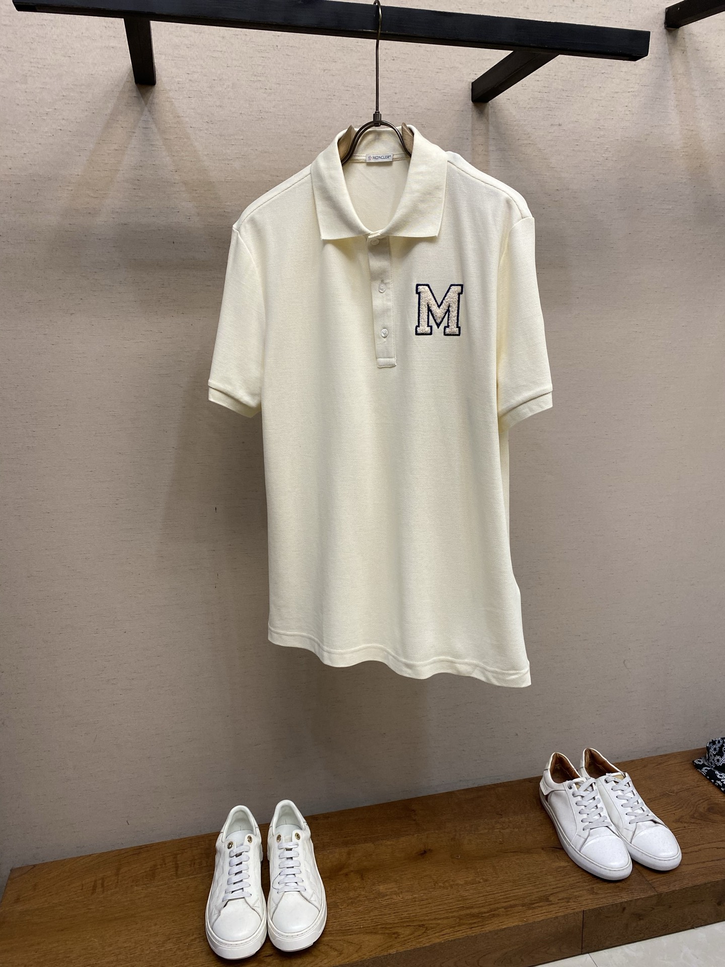 🌟🌟Momcler ，字母组合棉质珠地POLO衫 正品3700购入开发 100%长绒棉六棱珠地面料260
