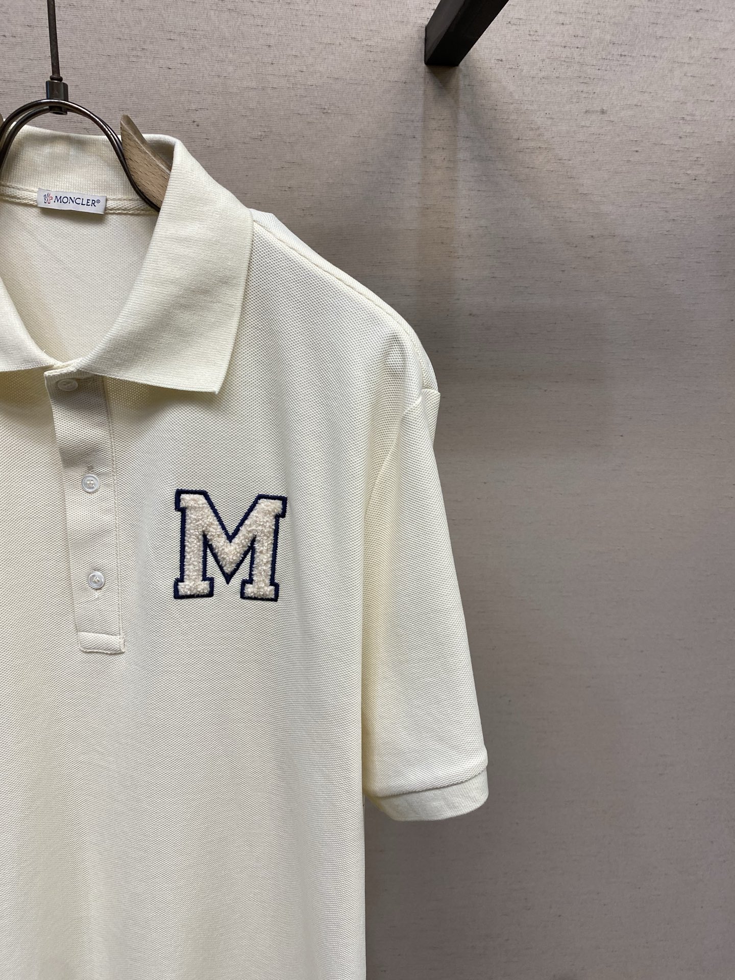 🌟🌟Momcler ，字母组合棉质珠地POLO衫 正品3700购入开发 100%长绒棉六棱珠地面料260