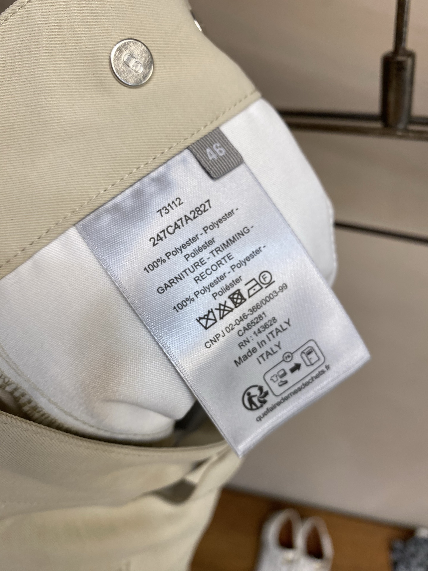 🌟🌟Dior，CD*2026春夏新品工装短裤，前中拉链开合，细纹面料，logo五金标识。多袋工装裤，中腰