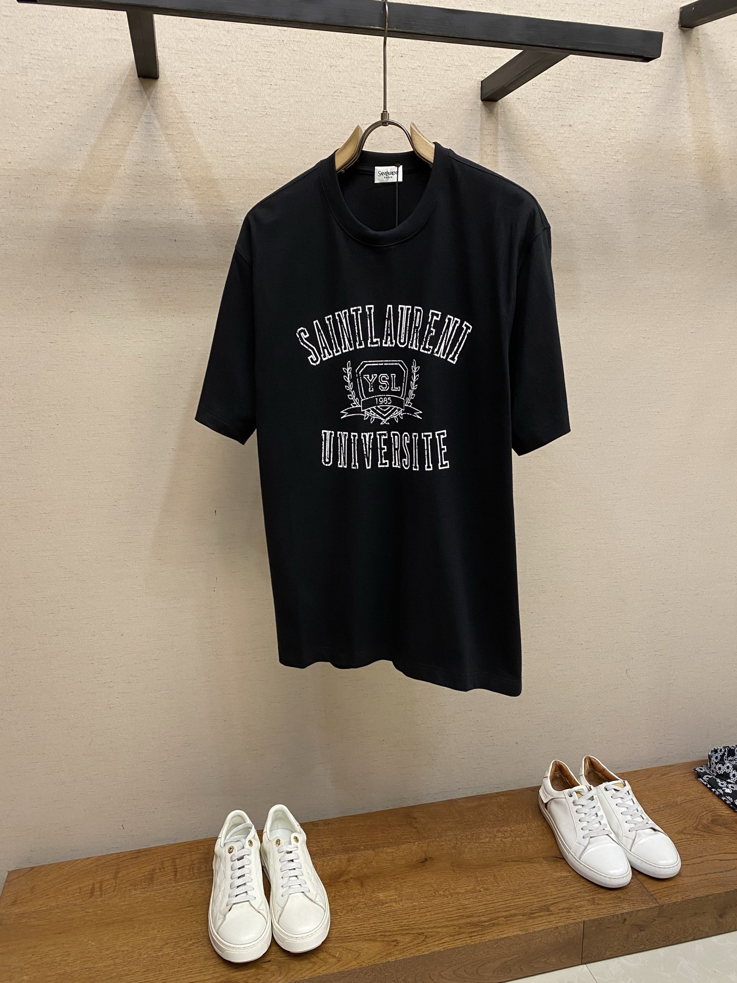 🌟🌟Sloro Piana，圣罗兰夏装新款宽松圆领短袖 logo字母印花设计 柔软透气舒适面料 男女同款