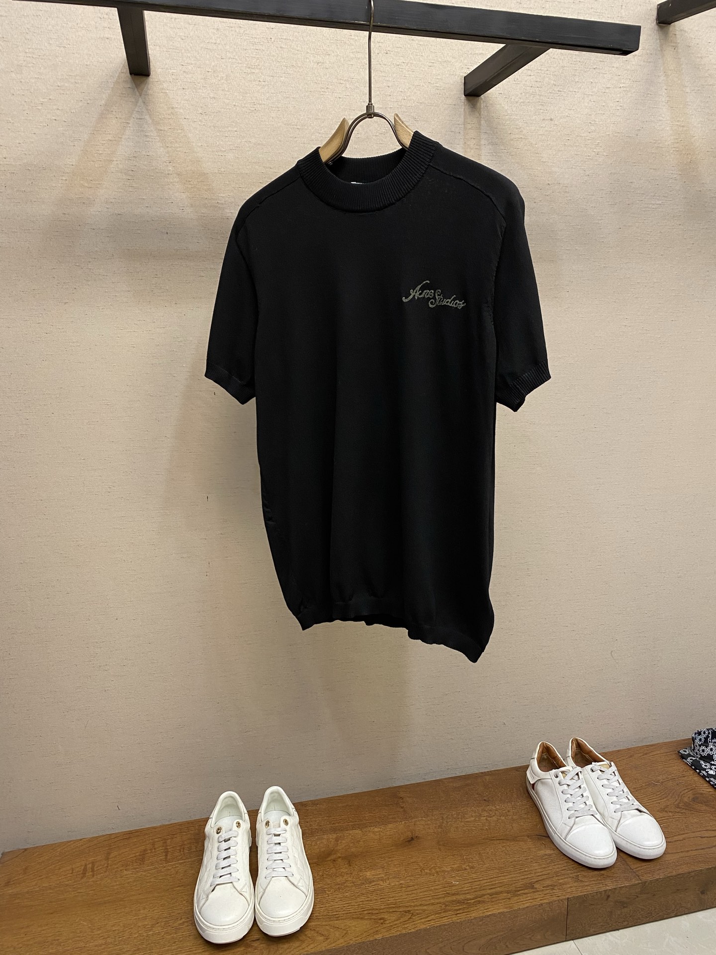 🌟🌟 Acne Studios，26SS刺绣圆领短袖毛衣针织衫 正品4700购入开发 羊毛混纺毛料 进口