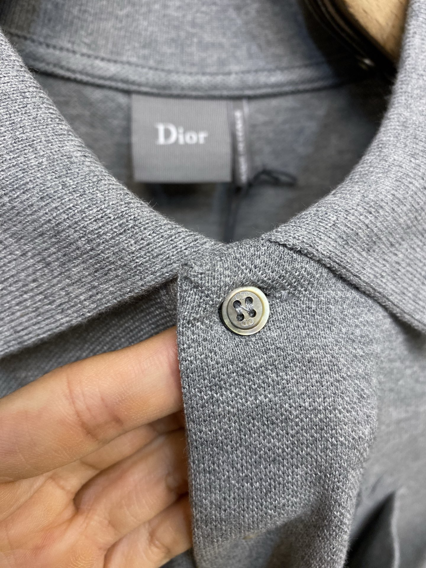 🌟🌟Dior，棉质珠地布刺绣短袖POLO衫 正品7100购入 40支精梳棉珠地布200克 扁机罗纹 进口
