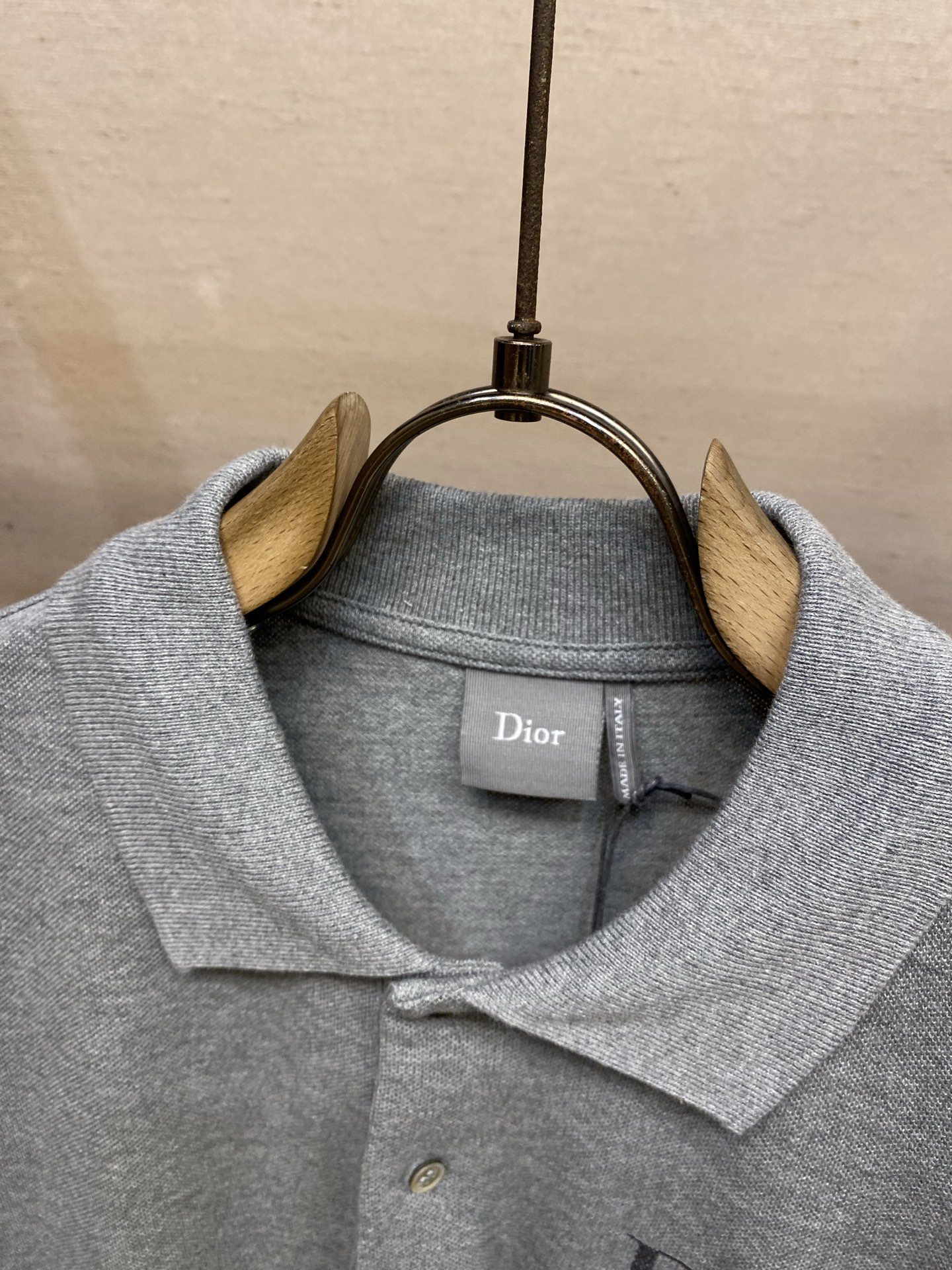 🌟🌟Dior，棉质珠地布刺绣短袖POLO衫 正品7100购入 40支精梳棉珠地布200克 扁机罗纹 进口