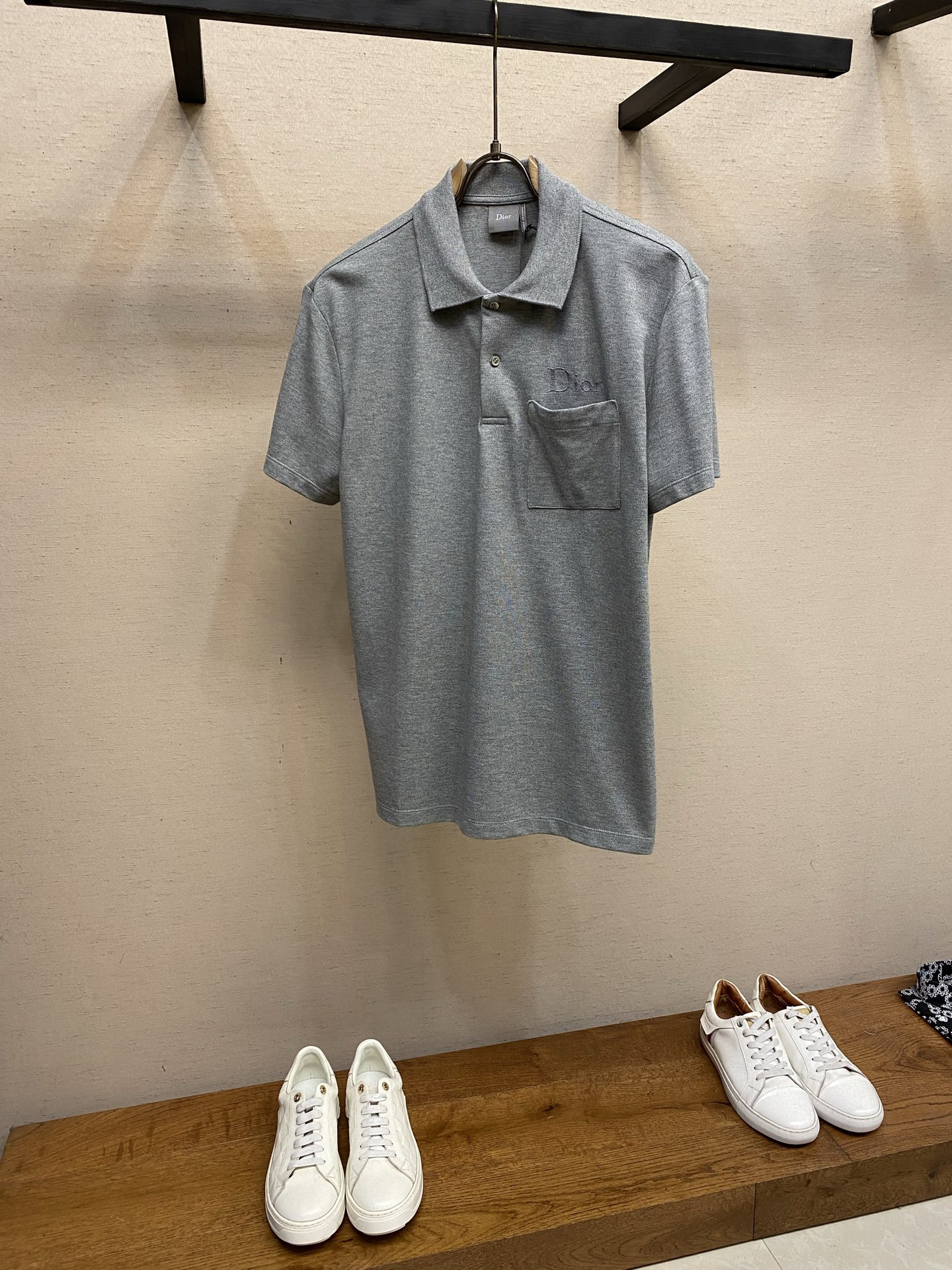 🌟🌟Dior，棉质珠地布刺绣短袖POLO衫 正品7100购入 40支精梳棉珠地布200克 扁机罗纹 进口