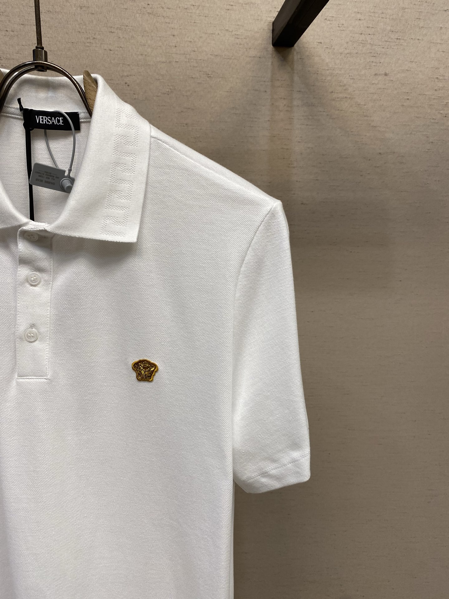 🌟🌟Versace，Medusa刺绣POLO衫 正品2800购入开发 定染32支双股精梳棉单珠地220克
