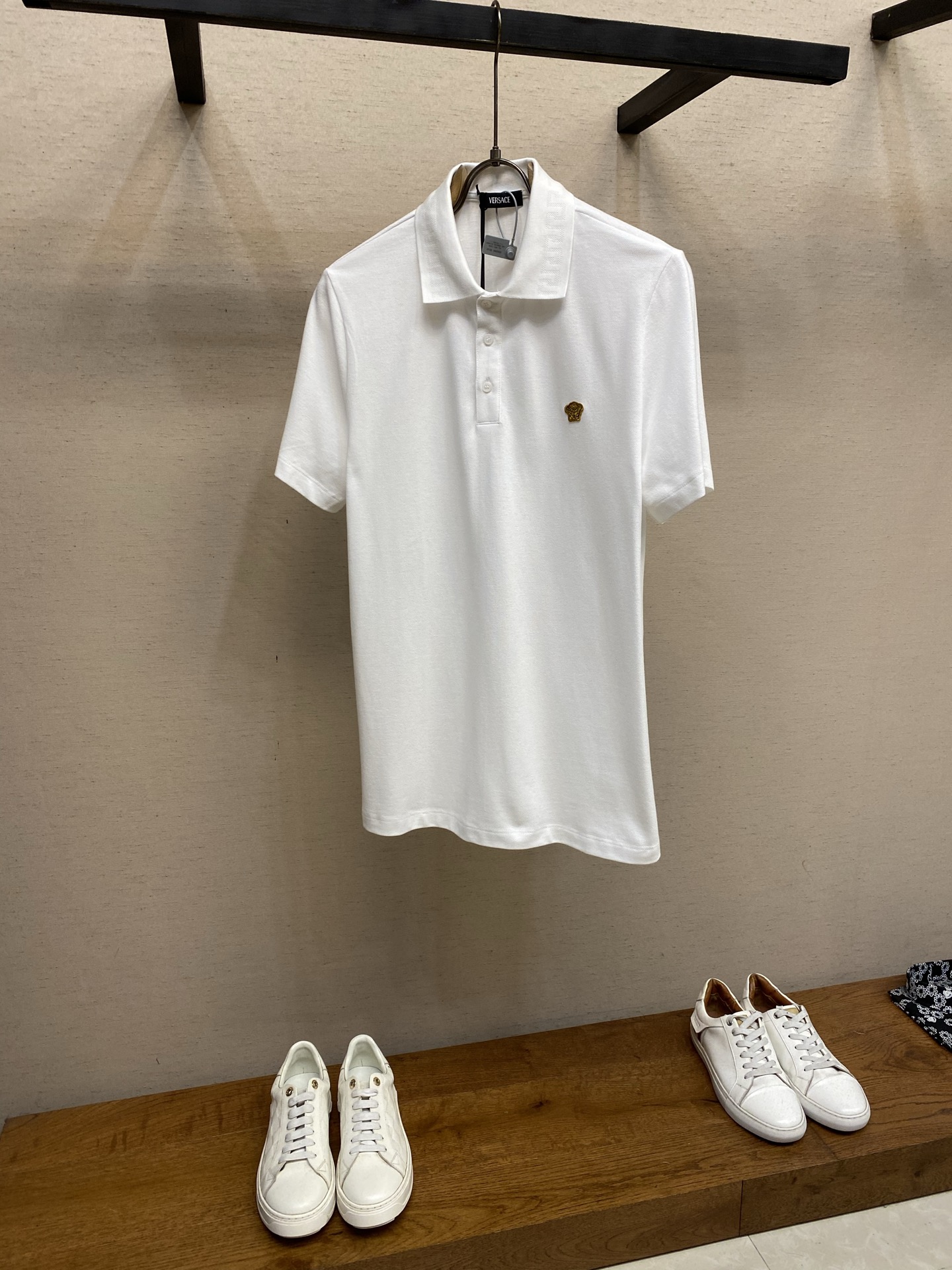 🌟🌟Versace，Medusa刺绣POLO衫 正品2800购入开发 定染32支双股精梳棉单珠地220克
