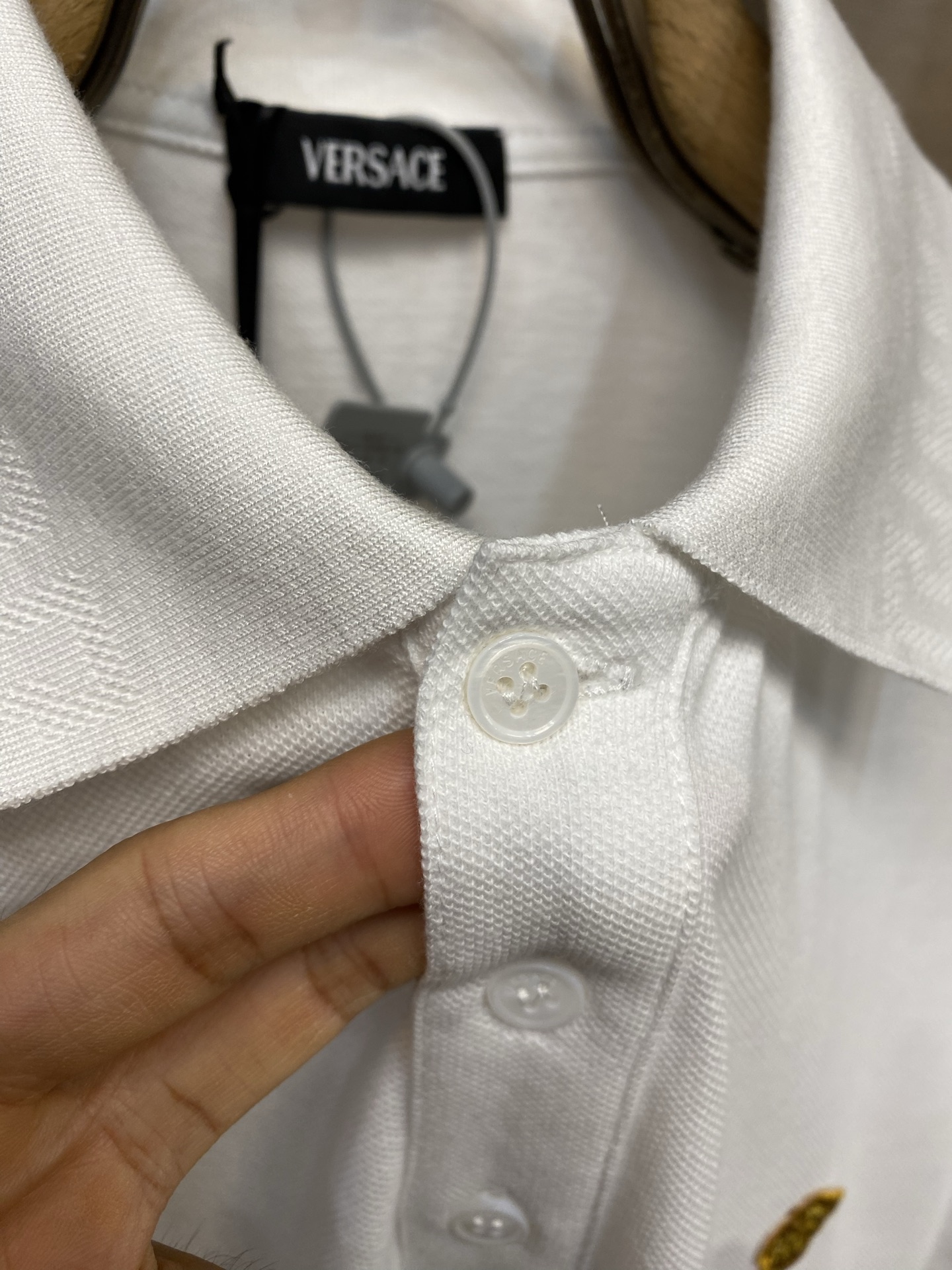 🌟🌟Versace，Medusa刺绣POLO衫 正品2800购入开发 定染32支双股精梳棉单珠地220克