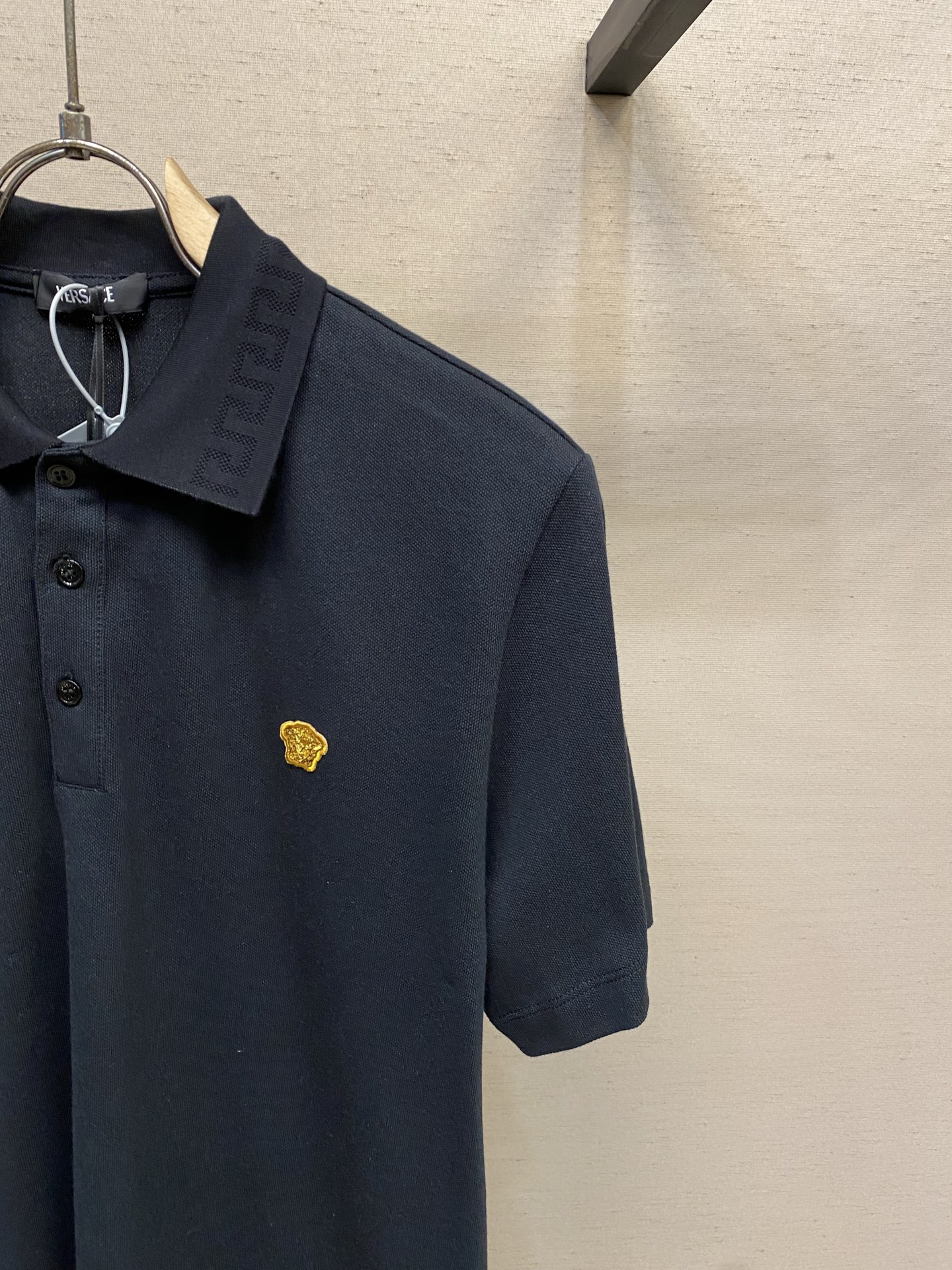 🌟🌟Versace，Medusa刺绣POLO衫 正品2800购入开发 定染32支双股精梳棉单珠地220克