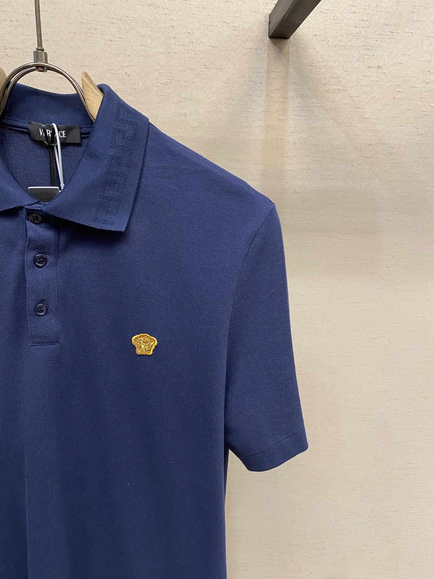 🌟🌟Versace，Medusa刺绣POLO衫 正品2800购入开发 定染32支双股精梳棉单珠地220克