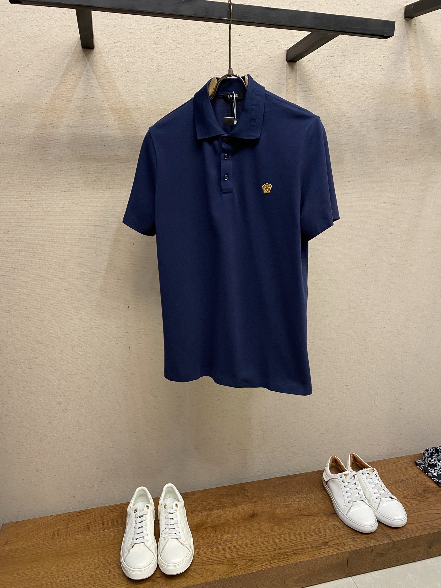 🌟🌟Versace，Medusa刺绣POLO衫 正品2800购入开发 定染32支双股精梳棉单珠地220克