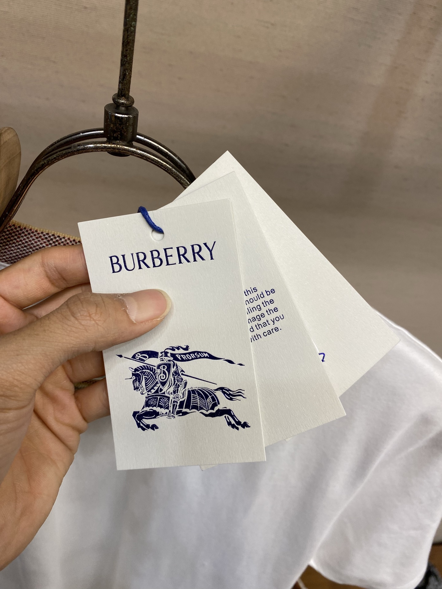 🌟🌟BBR，圆领格纹装饰棉质T恤衫 正品4050购入 32支双股平纹匹马棉220克 扁机罗纹 罗纹提花 