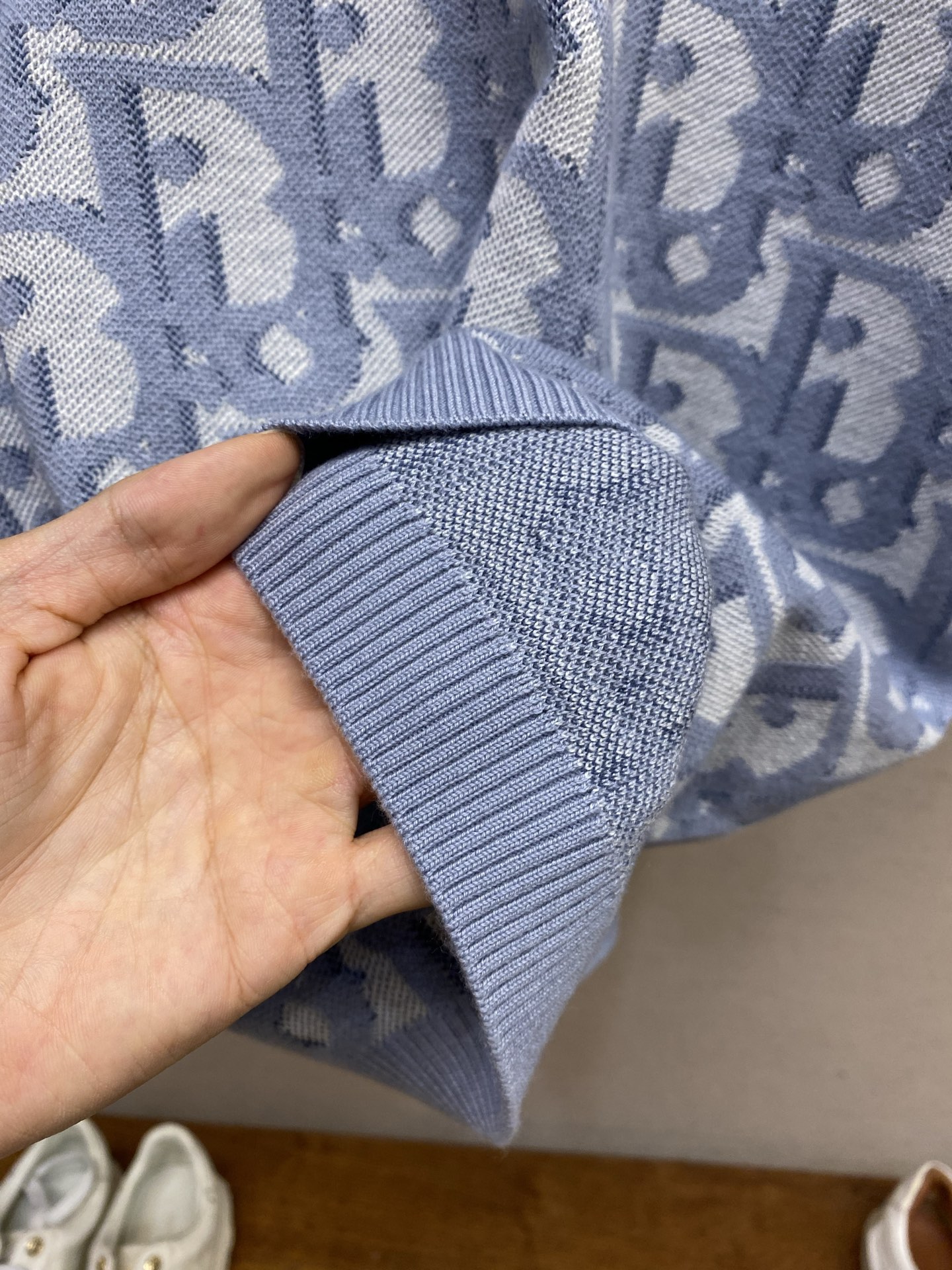🌟🌟Dior 蓝色棉质混纺面料 Oblique提花圆领衫2026ss迪奥（Christian Dior）