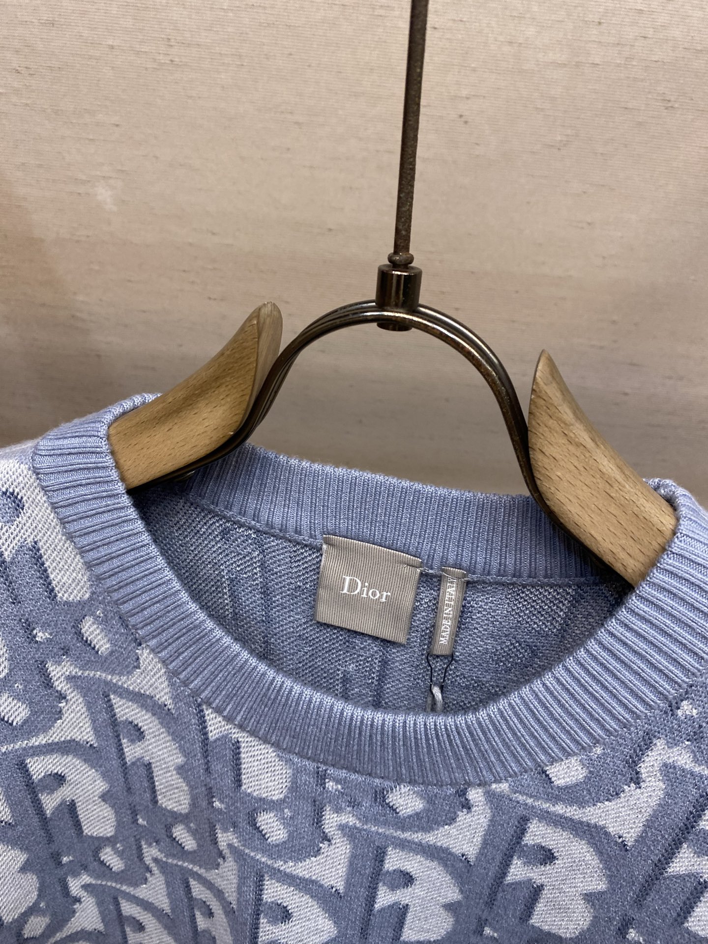 🌟🌟Dior 蓝色棉质混纺面料 Oblique提花圆领衫2026ss迪奥（Christian Dior）
