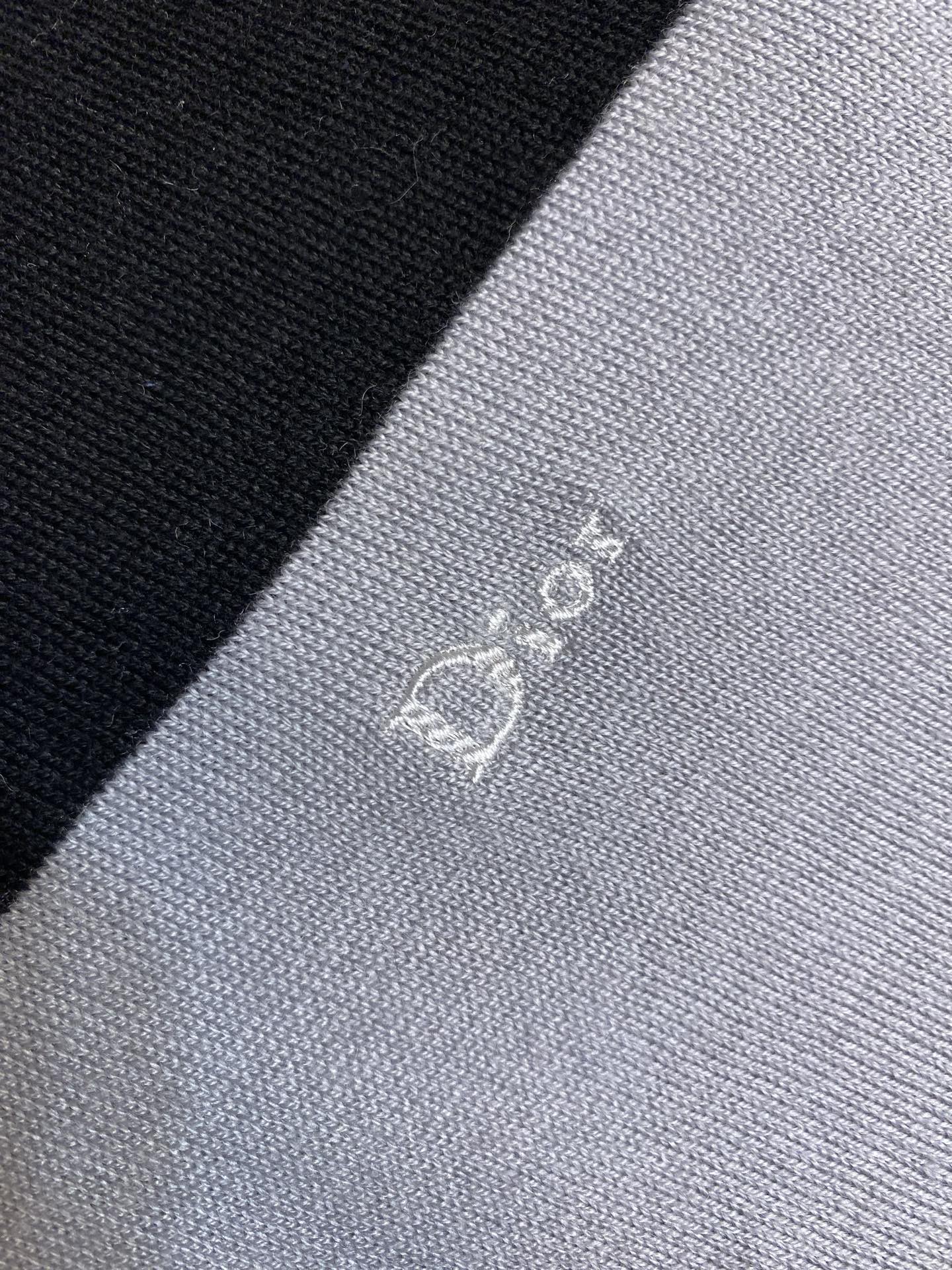 🌟🌟Dior，棉质针织面料条纹图案条针织衫2026 FW 迪奥夏季新款圆领短袖针织衫，采用经典宽条纹撞色
