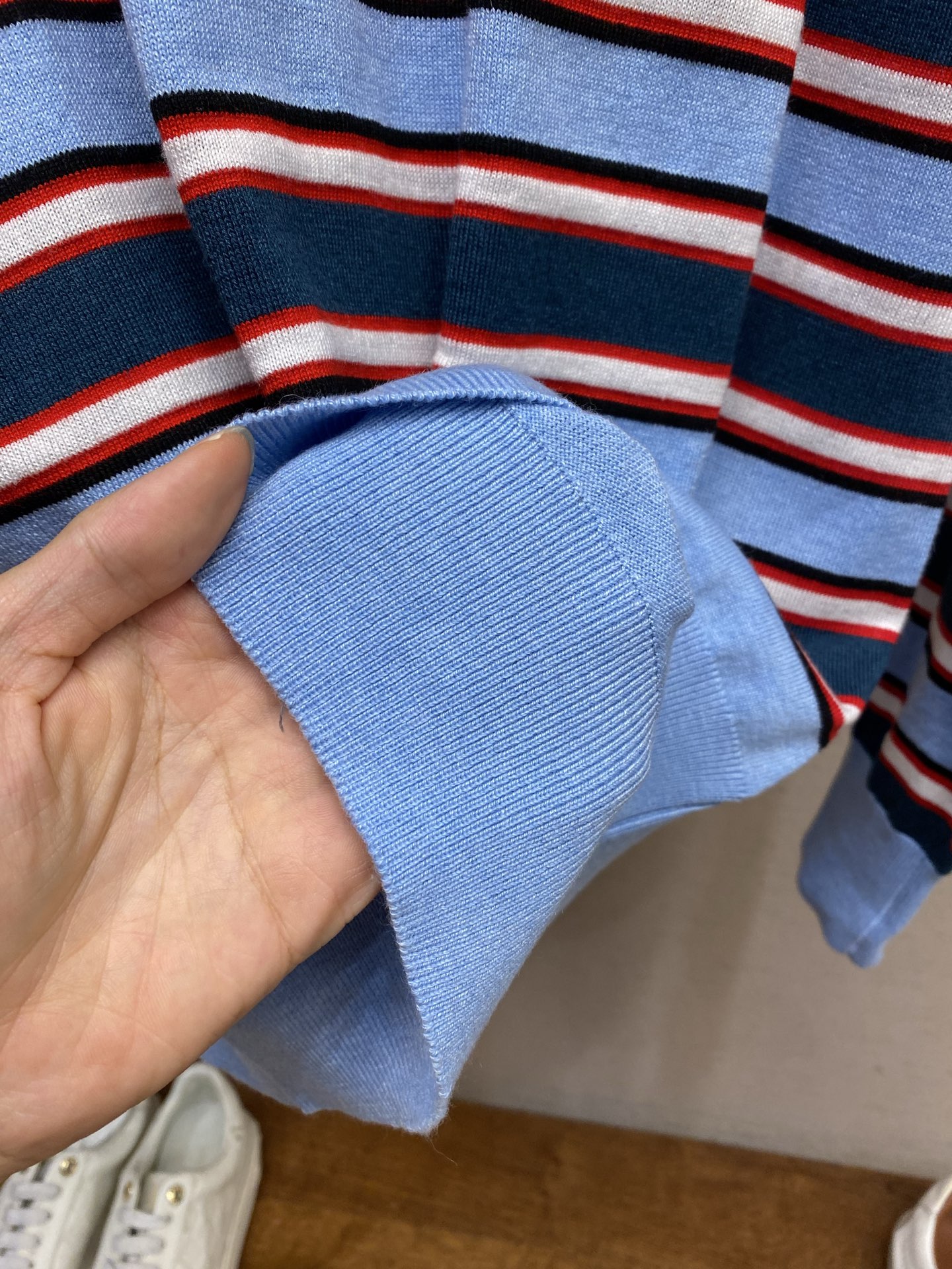🌟🌟Dior，26ss早春字母刺绣拼色条纹针织圆领长袖尺码：S-XL
