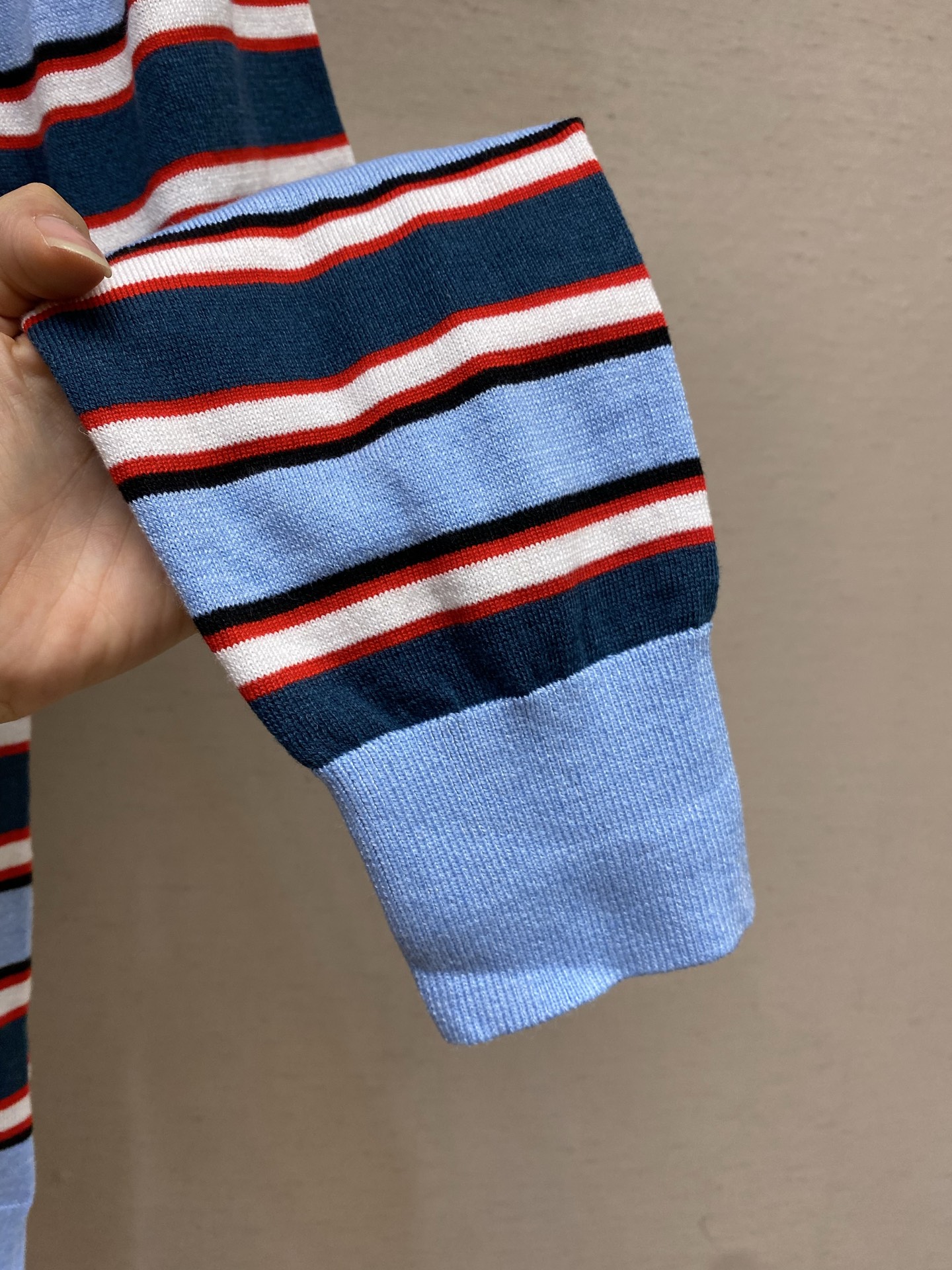 🌟🌟Dior，26ss早春字母刺绣拼色条纹针织圆领长袖尺码：S-XL