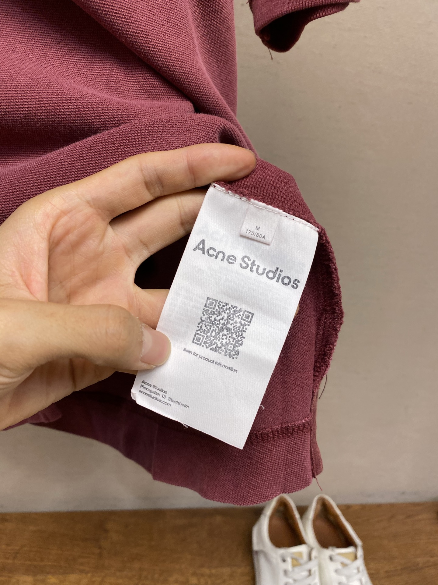 🌟🌟，Acne Studios夏装新款宽松OS版型珠地面料刺绣Polo衫 尺码：S-XL