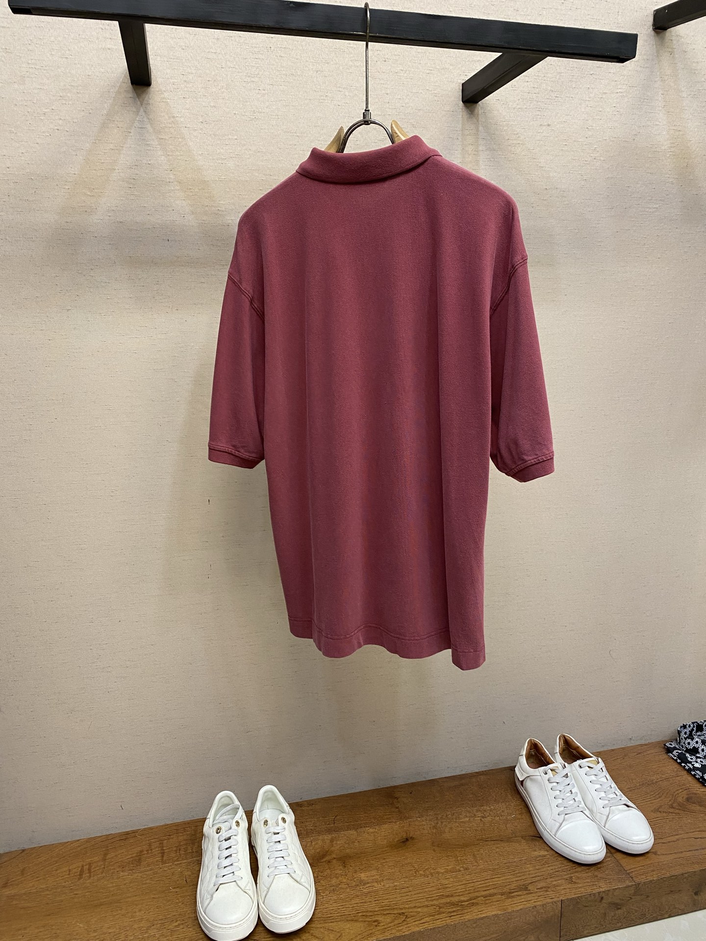 🌟🌟，Acne Studios夏装新款宽松OS版型珠地面料刺绣Polo衫 尺码：S-XL