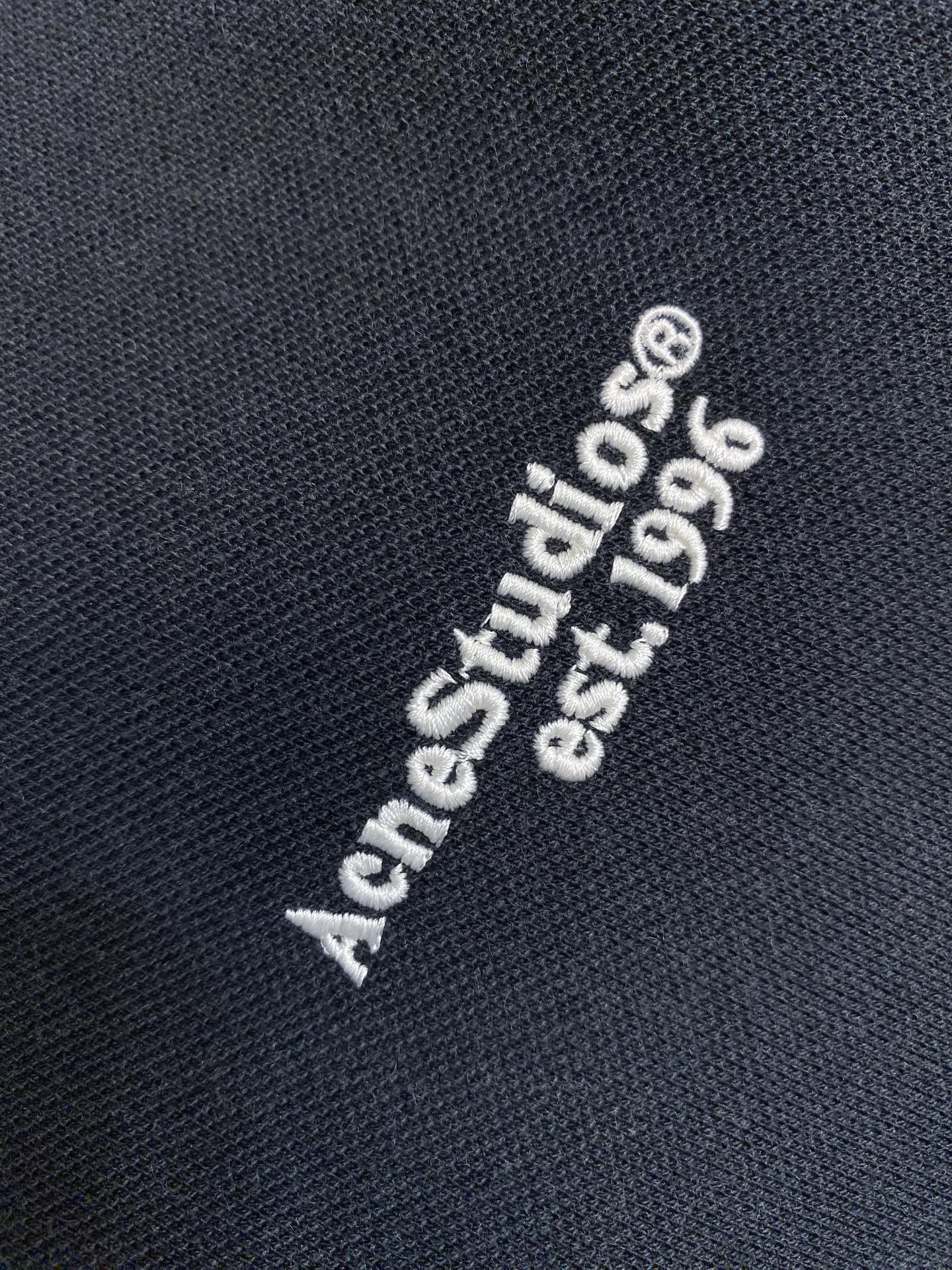 🌟🌟，Acne Studios夏装新款宽松OS版型珠地面料刺绣Polo衫 尺码：S-XL