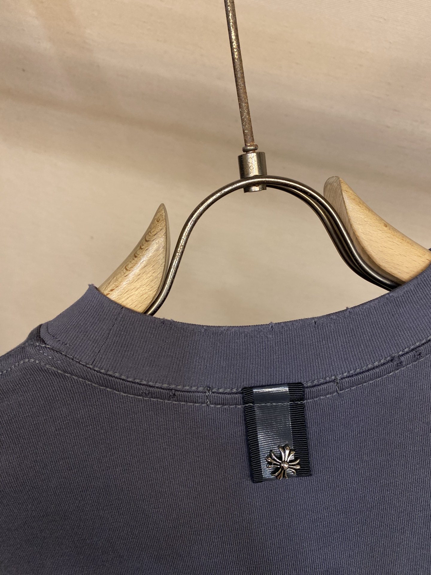 🌟🌟，Chrome Hearts克罗心新款 重磅高克重纯棉面料 重工十字架logo刺绣 宽松圆领短袖 男