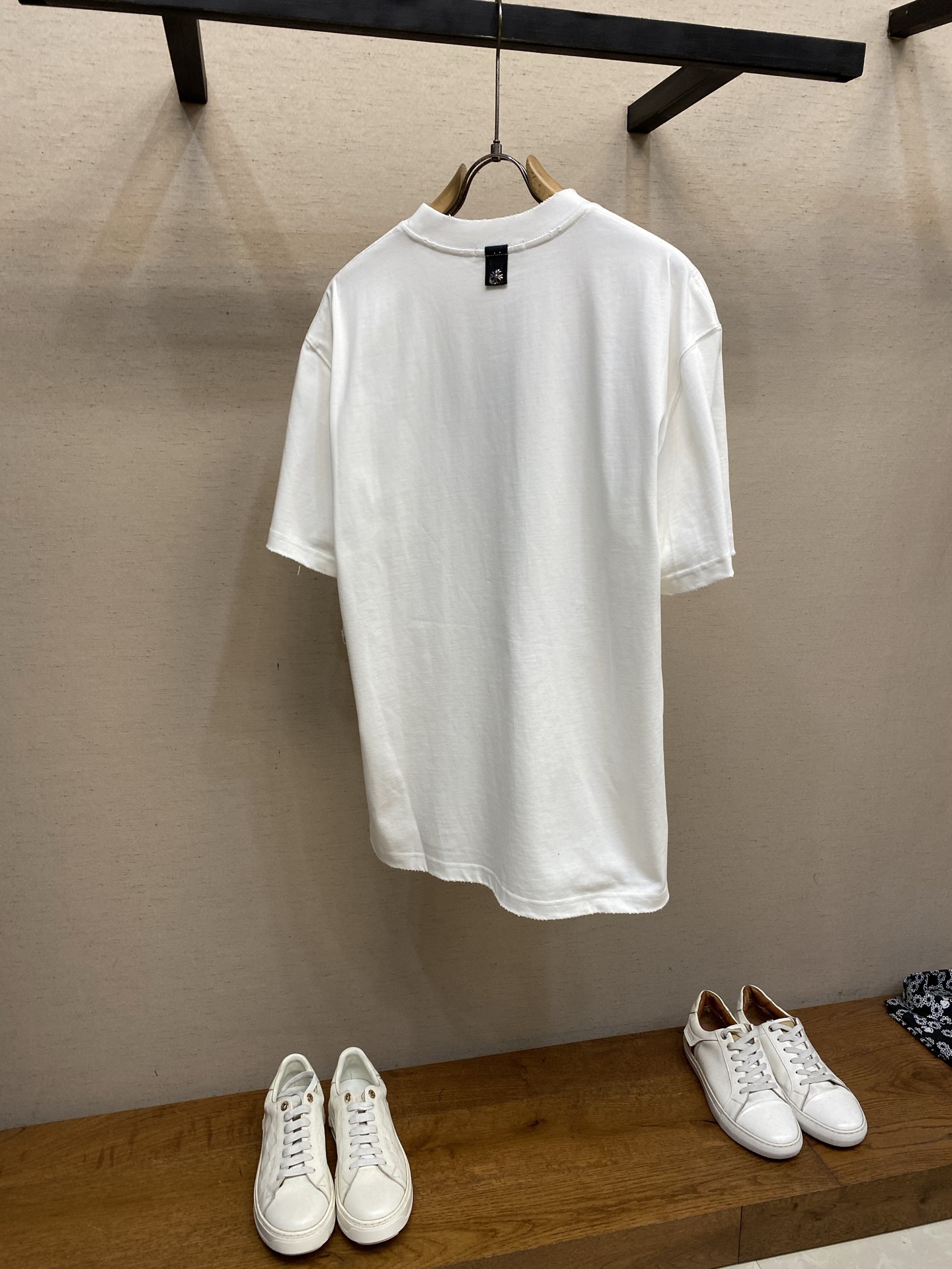 🌟🌟，Chrome Hearts克罗心新款 重磅高克重纯棉面料 重工十字架logo刺绣 宽松圆领短袖 男