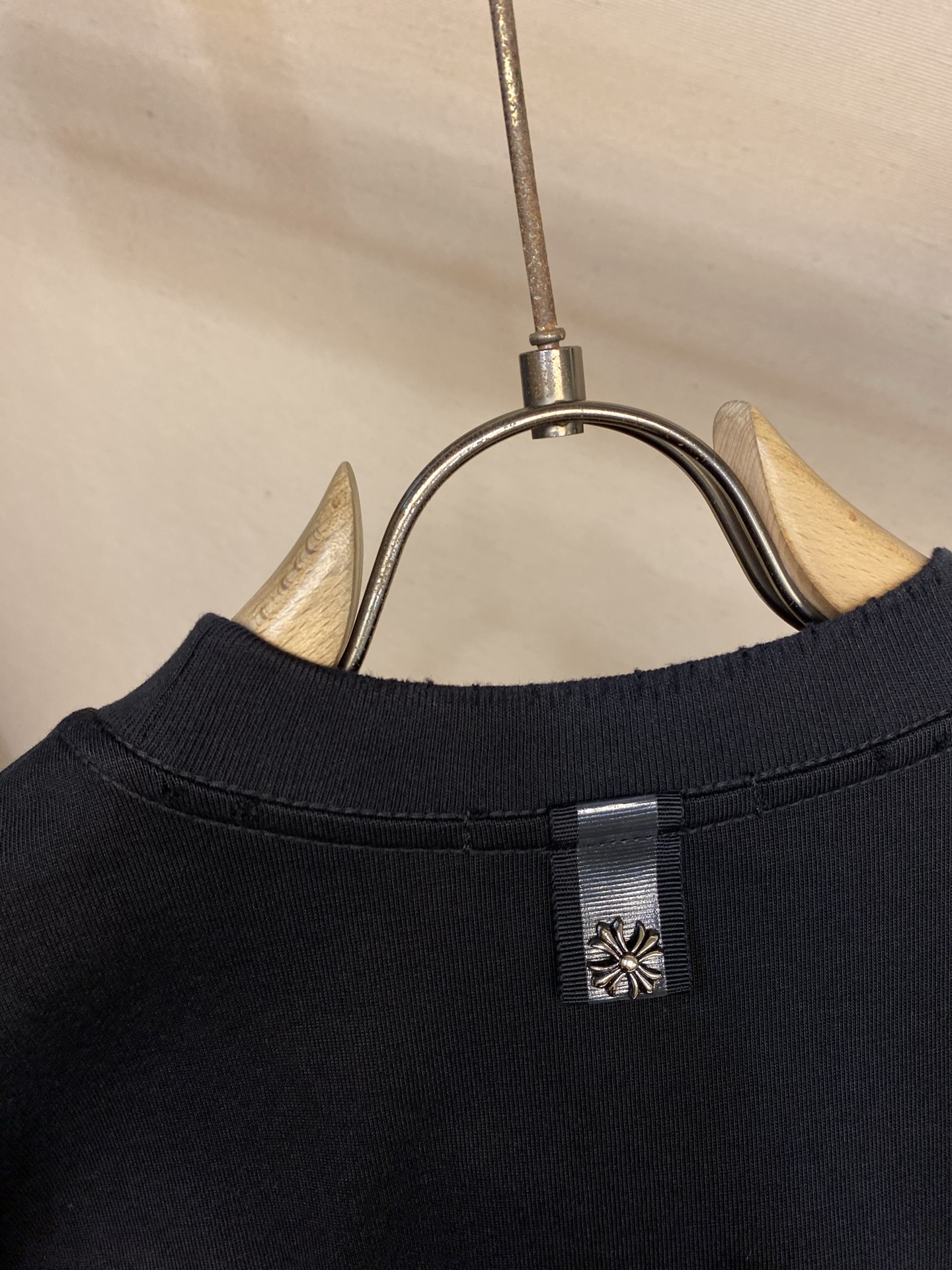 🌟🌟，Chrome Hearts克罗心新款 重磅高克重纯棉面料 重工十字架logo刺绣 宽松圆领短袖 男