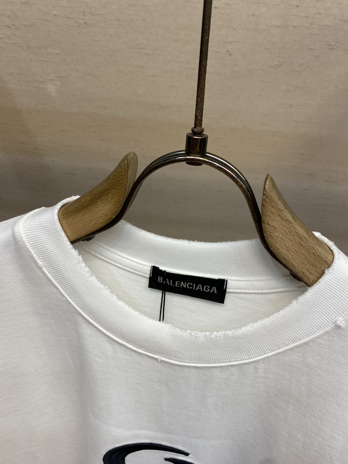 🌟🌟，Balenciaga 巴黎世家新款高克重纯棉圆领短袖 重工刺绣 宽松版型 男女同款尺码：XS-LS