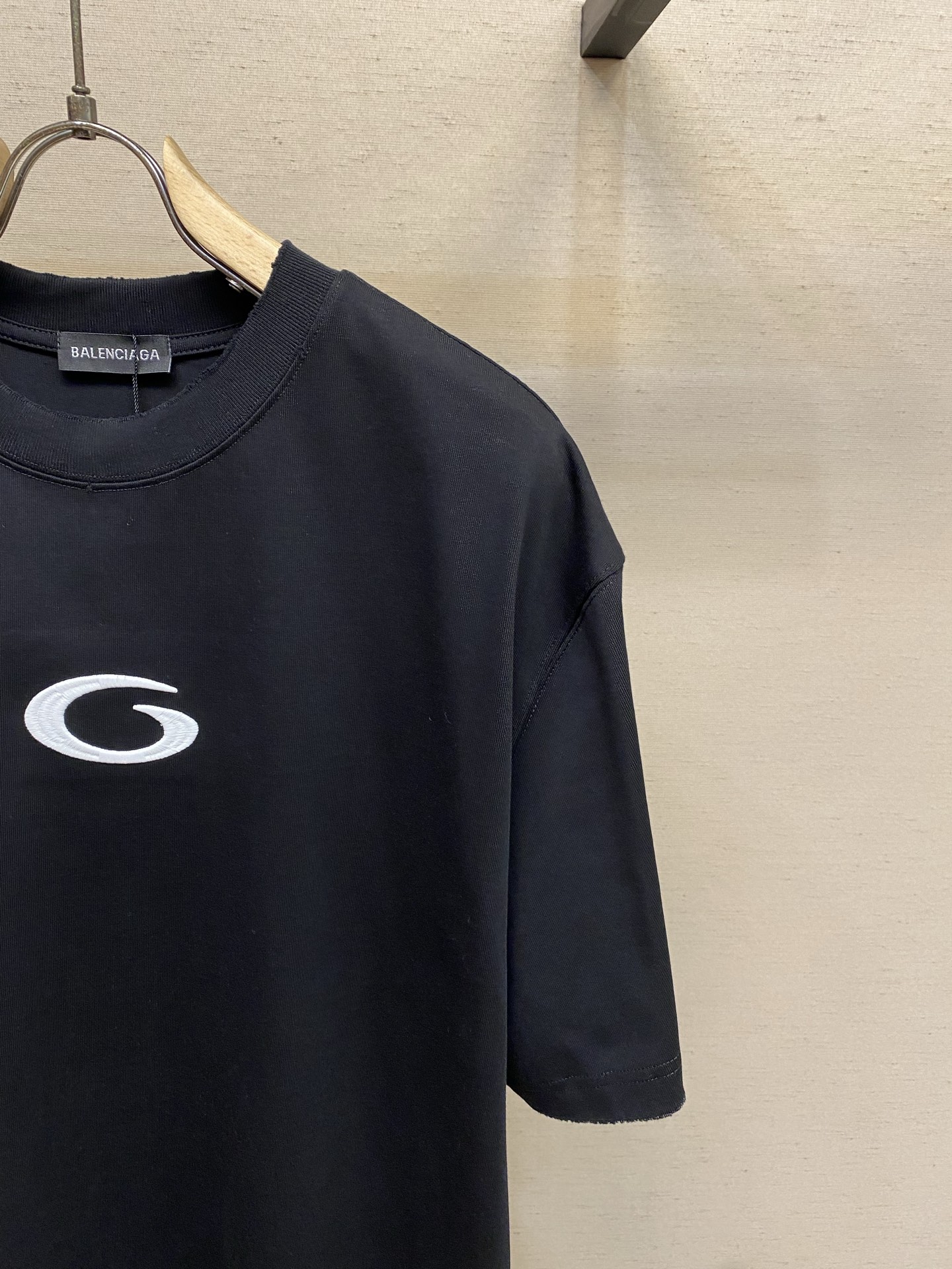 🌟🌟，Balenciaga 巴黎世家新款高克重纯棉圆领短袖 重工刺绣 宽松版型 男女同款尺码：XS-LS