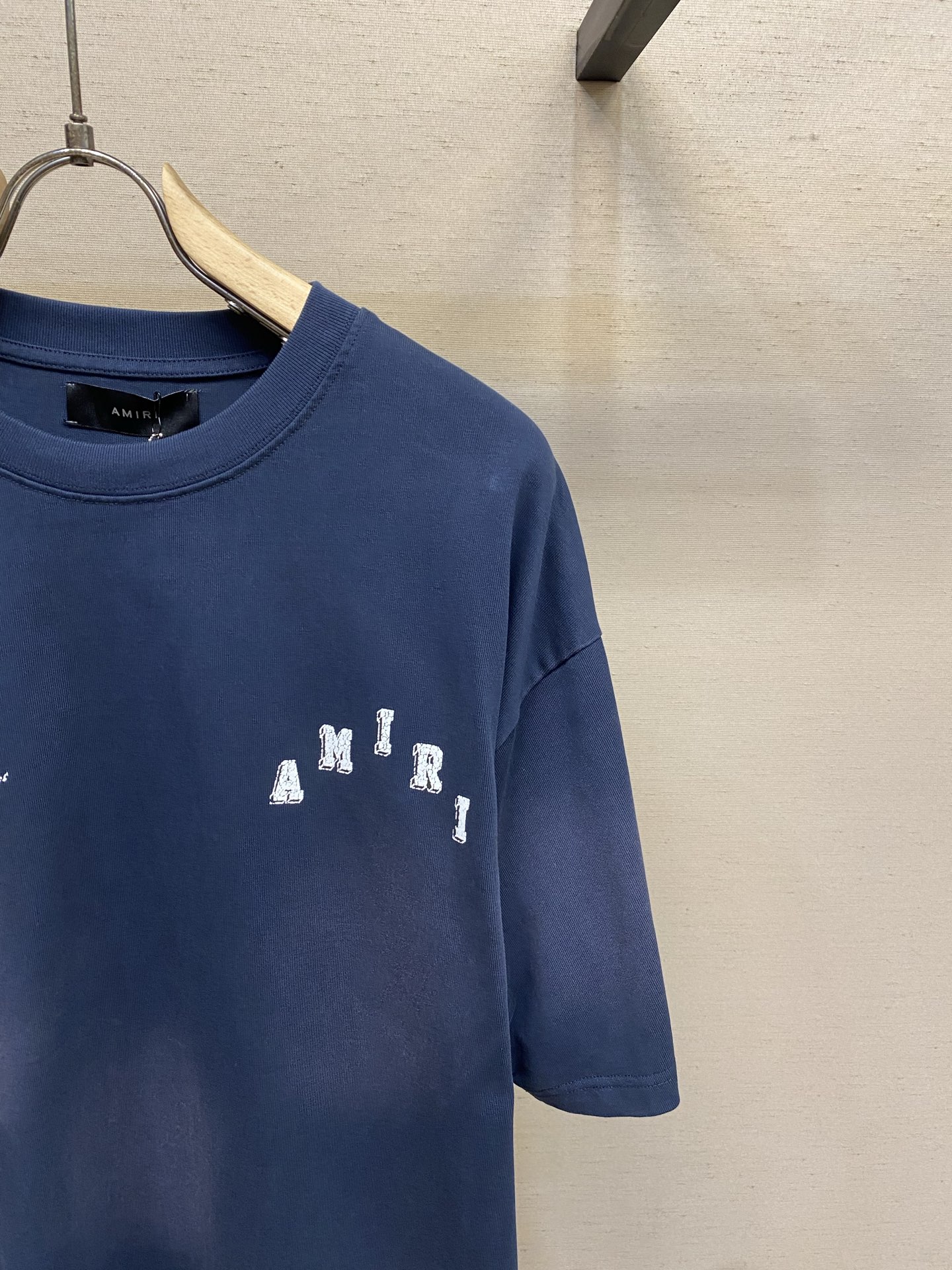 🌟🌟AMIRI，夏装新款 洗水做旧裂纹logo印花 纯棉短袖重磅T恤 尺码：S-XLS：衣长72 胸围1