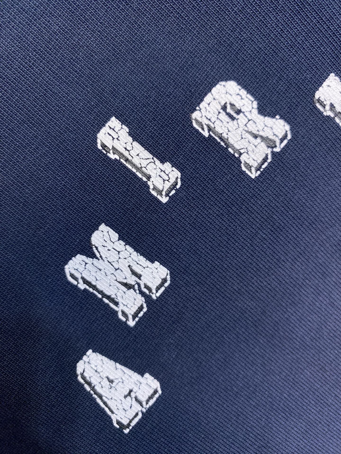 🌟🌟AMIRI，夏装新款 洗水做旧裂纹logo印花 纯棉短袖重磅T恤 尺码：S-XLS：衣长72 胸围1