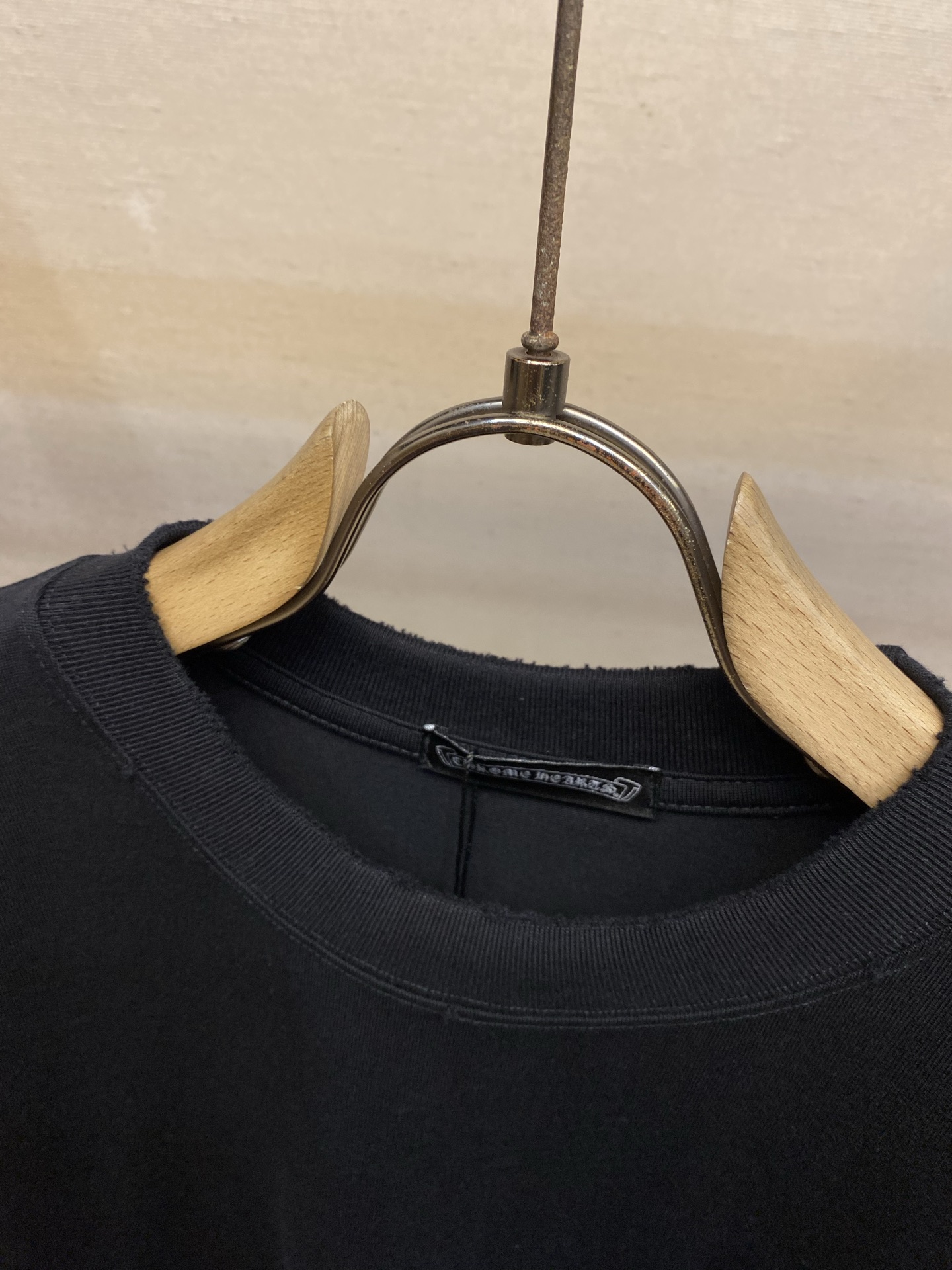 🌟🌟，Chrome Hearts克罗心新款 重磅高克重纯棉面料 贴布十字架logo刺绣 宽松圆领短袖 男