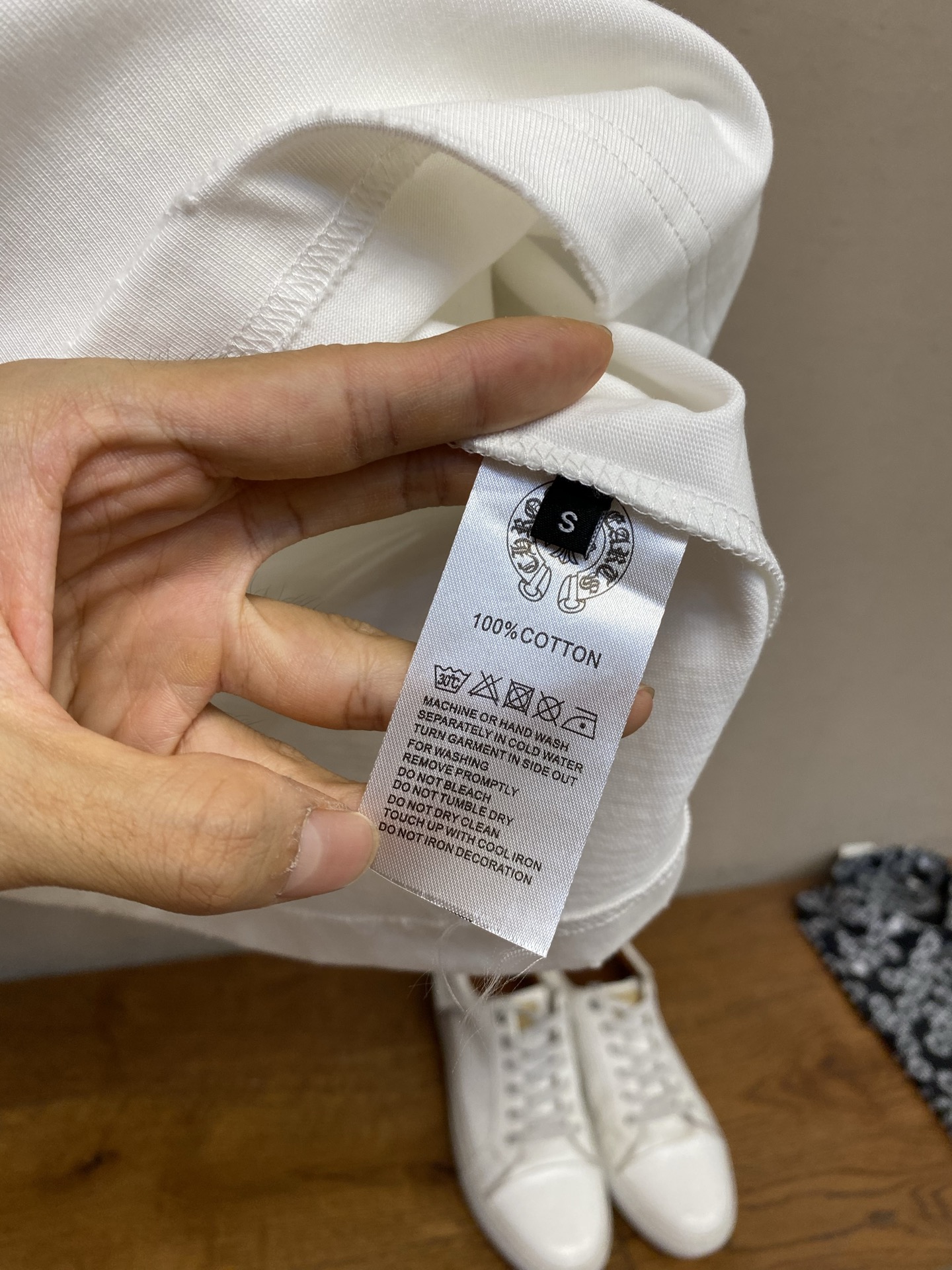 🌟🌟，Chrome Hearts克罗心新款 重磅高克重纯棉面料 贴布十字架logo刺绣 宽松圆领短袖 男