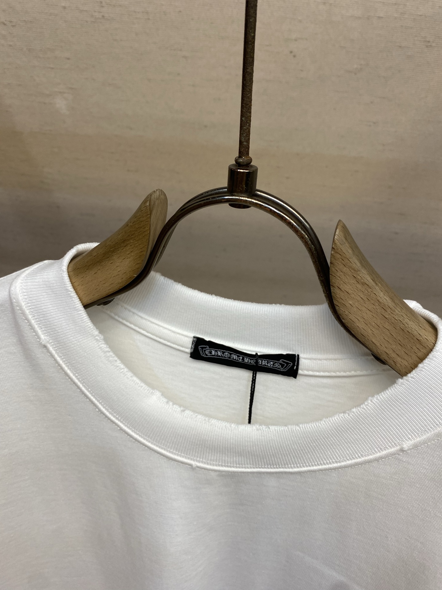 🌟🌟，Chrome Hearts克罗心新款 重磅高克重纯棉面料 贴布十字架logo刺绣 宽松圆领短袖 男