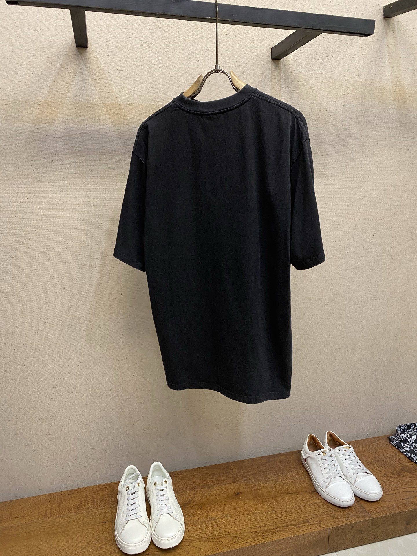 🌟🌟，Balenciaga 巴黎世家新款LOGO印花OS宽松版型圆领纯棉短袖尺码：XS-LXS：衣长73