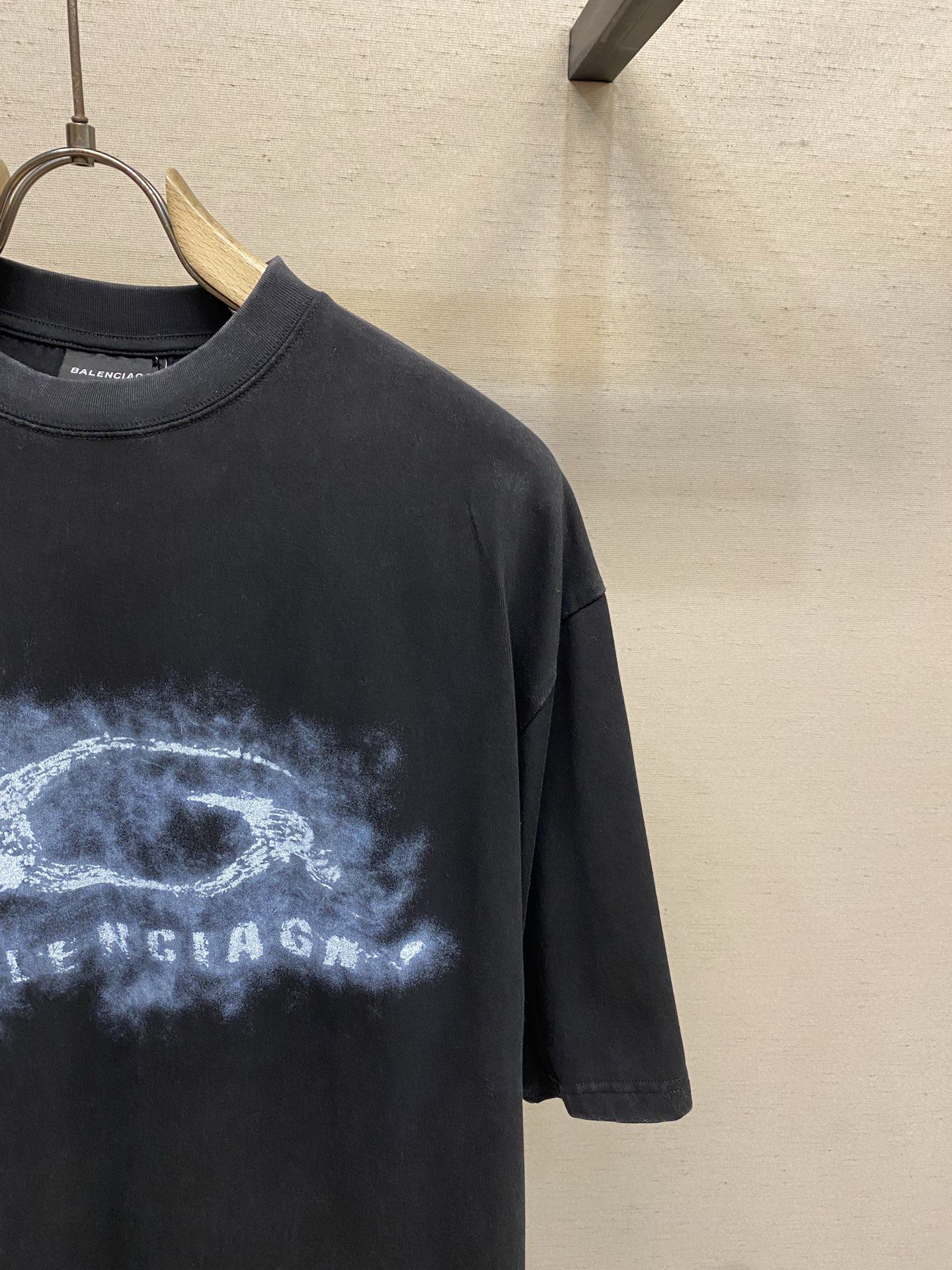 🌟🌟，Balenciaga 巴黎世家新款LOGO印花OS宽松版型圆领纯棉短袖尺码：XS-LXS：衣长73