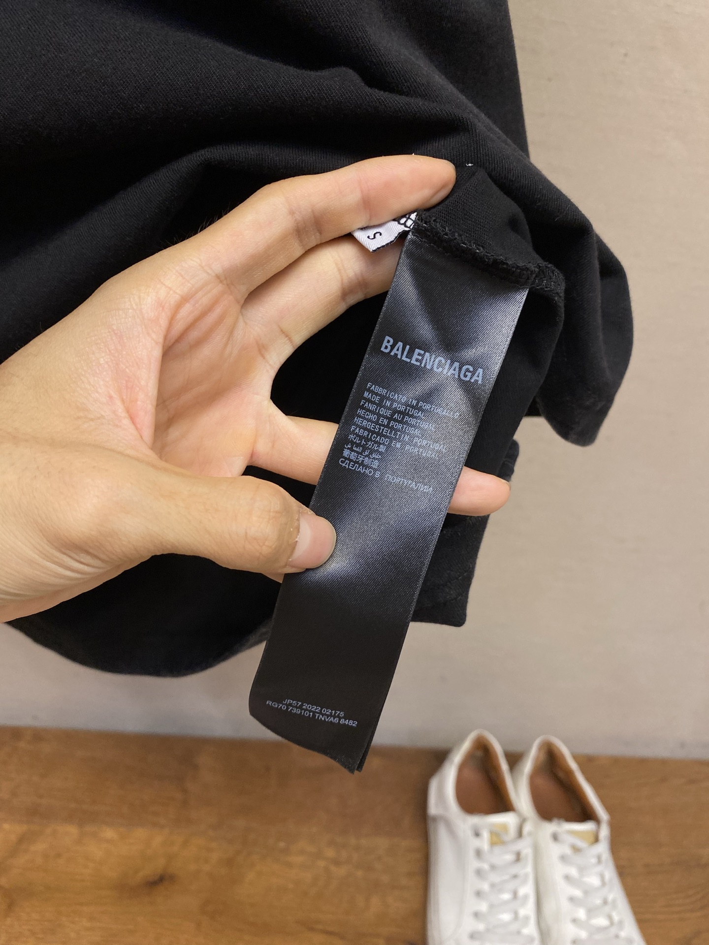 🌟🌟，Balenciaga 巴黎世家新款LOGO印花OS宽松版型圆领纯棉短袖尺码：XS-LXS：衣长73