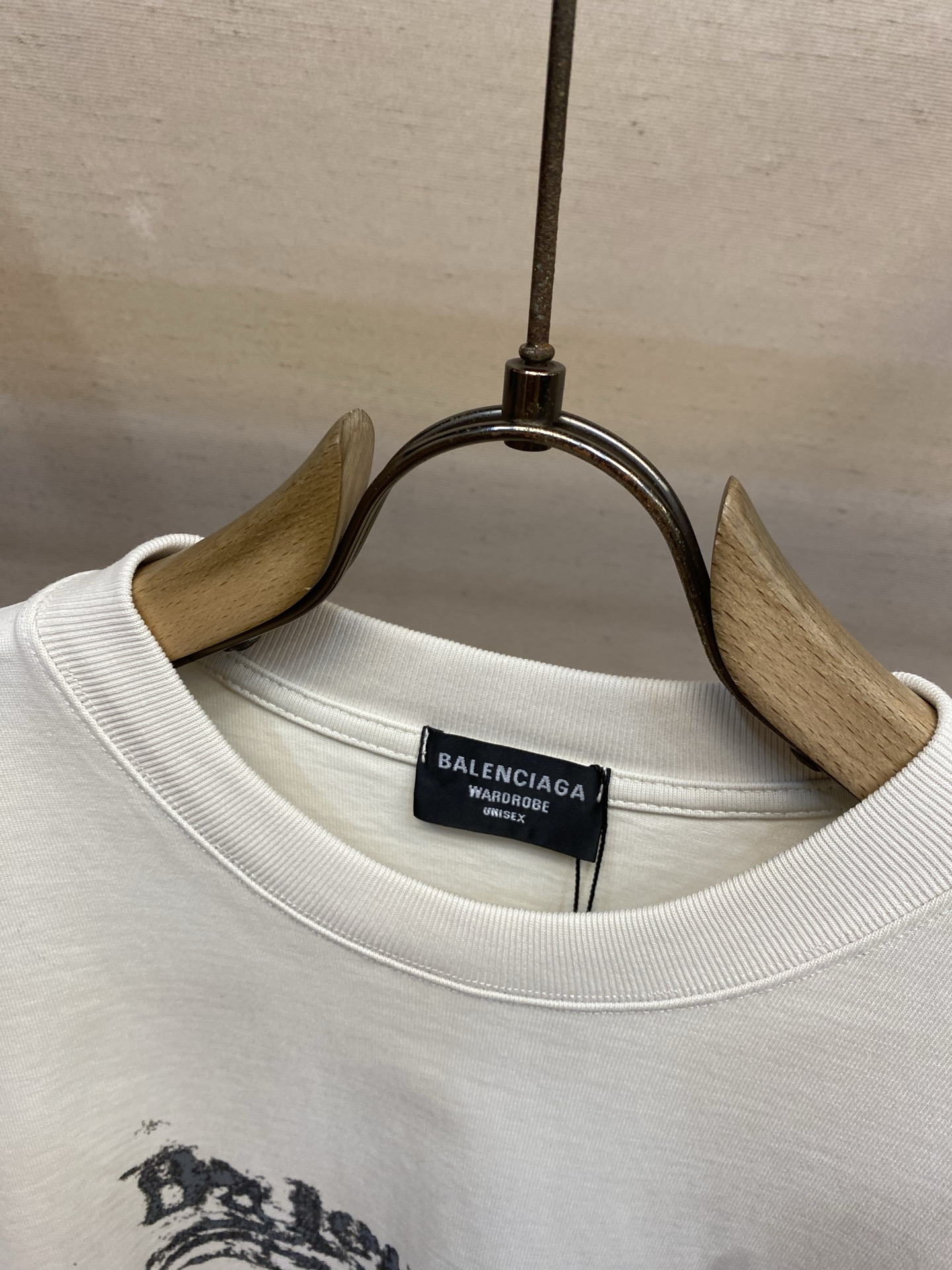 🌟🌟，Balenciaga 巴黎世家洗水做旧印花高克重(350克)厚实面料 宽松版型 男女同款尺码：XS