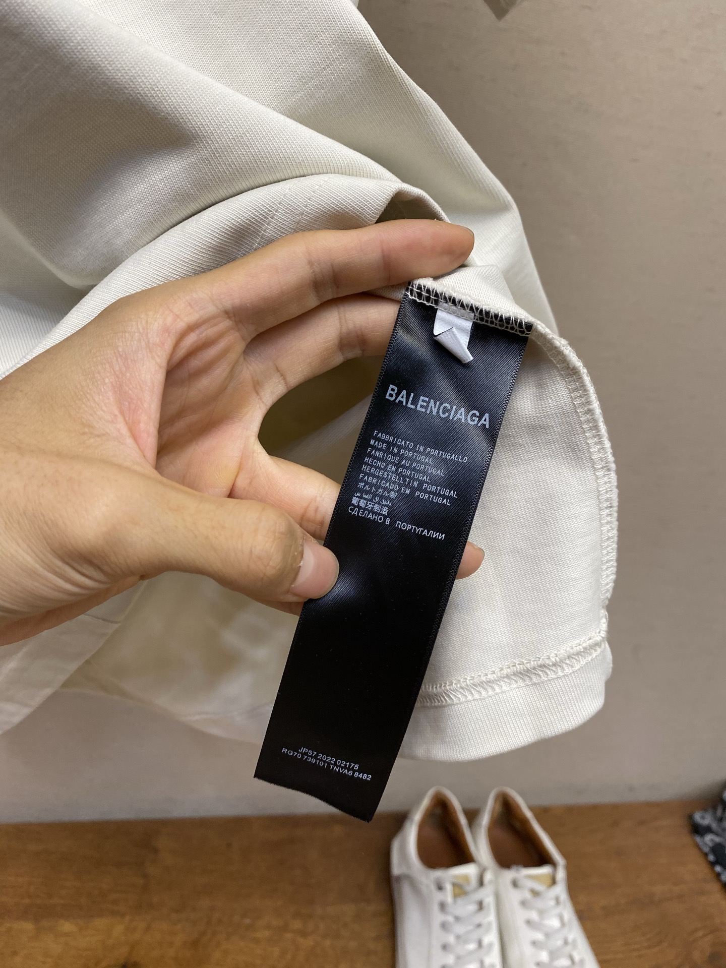 🌟🌟，Balenciaga 巴黎世家洗水做旧印花高克重(350克)厚实面料 宽松版型 男女同款尺码：XS