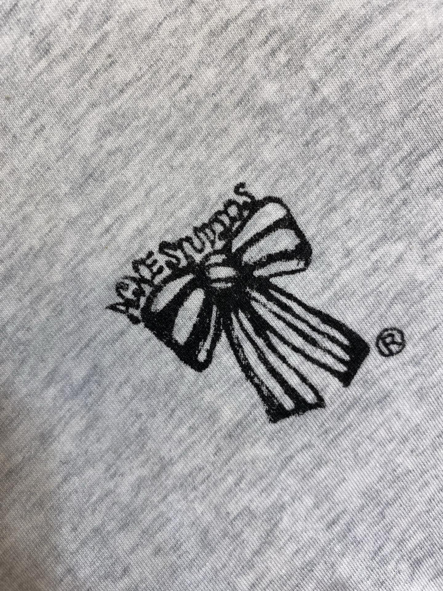 🌟🌟，Acne studios新款圆领纯棉宽松蝴蝶结🎀印花短袖 男女同款尺码：S-XLS：衣长72 胸围