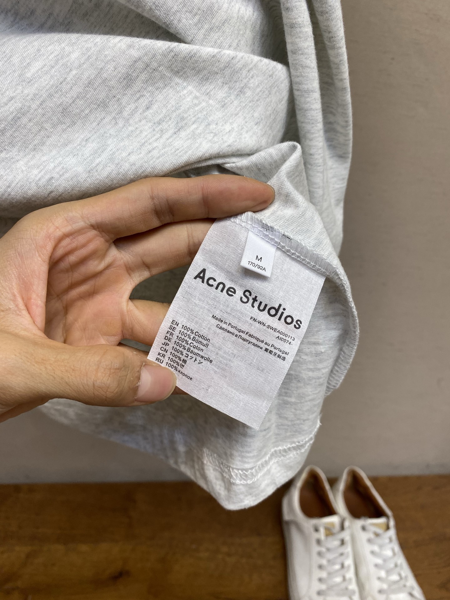 🌟🌟，Acne studios新款圆领纯棉宽松蝴蝶结🎀印花短袖 男女同款尺码：S-XLS：衣长72 胸围